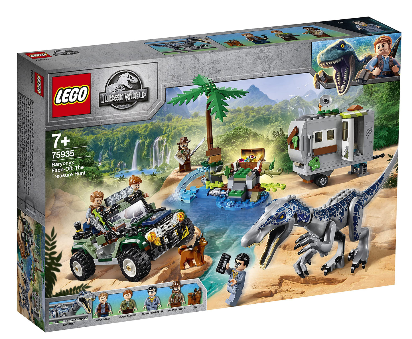 LEGO Jurassic World Baryonyx Face-Off: The Treasure Hunt 75935 – 434 Pieces