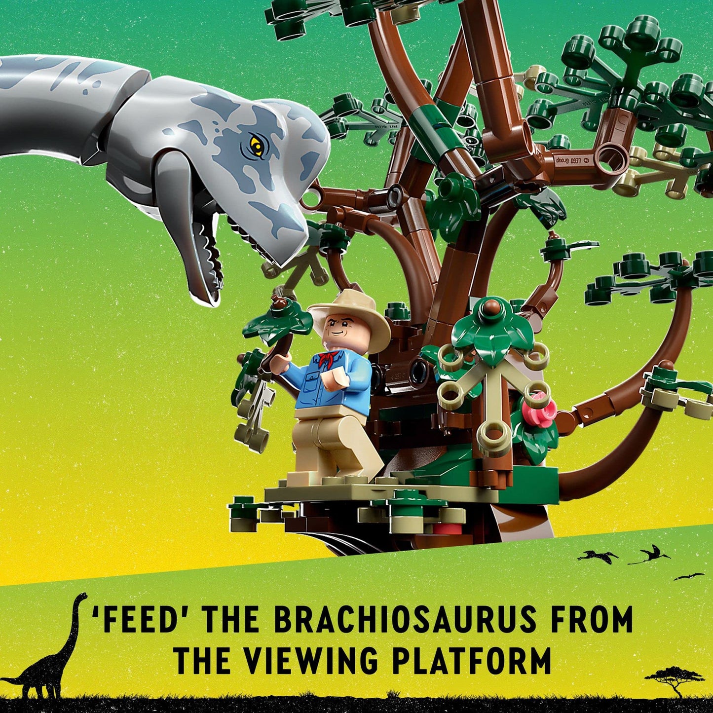 LEGO Jurassic World Brachiosaurus Discovery 76960 – 30th Anniversary Dinosaur Toy & Jeep Wrangler
