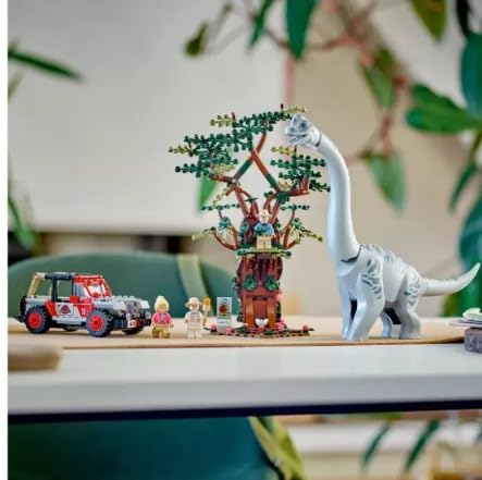 LEGO Jurassic World Brachiosaurus Discovery 76960 – 30th Anniversary Dinosaur Toy & Jeep Wrangler