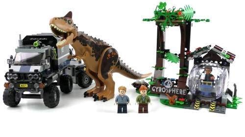 LEGO Jurassic World Carnotaurus Gyrosphere Escape 75929 – 577-Piece Building Kit