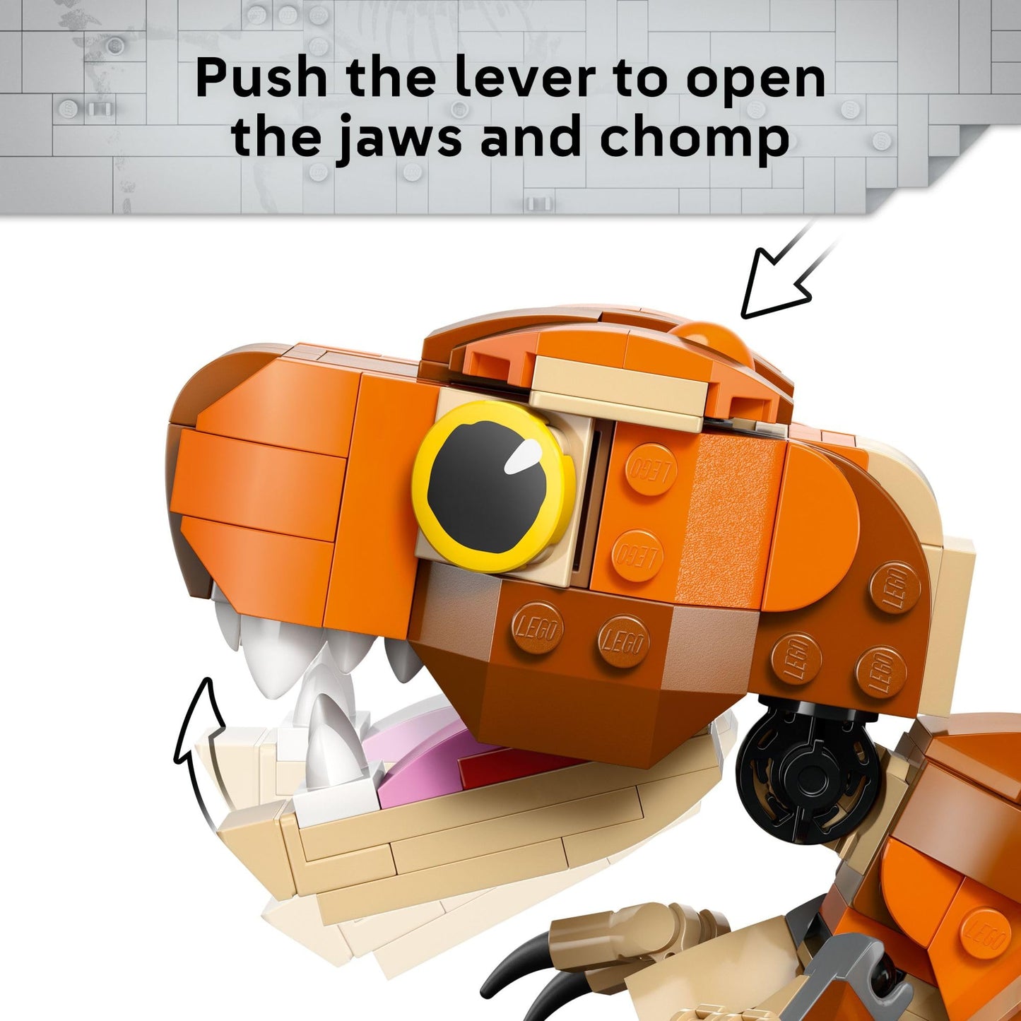 LEGO Jurassic World Little Eatie T rex Toy 76967 – Movable Jaw, Poseable Tail, 317 Pieces, Gift for Ages 7+