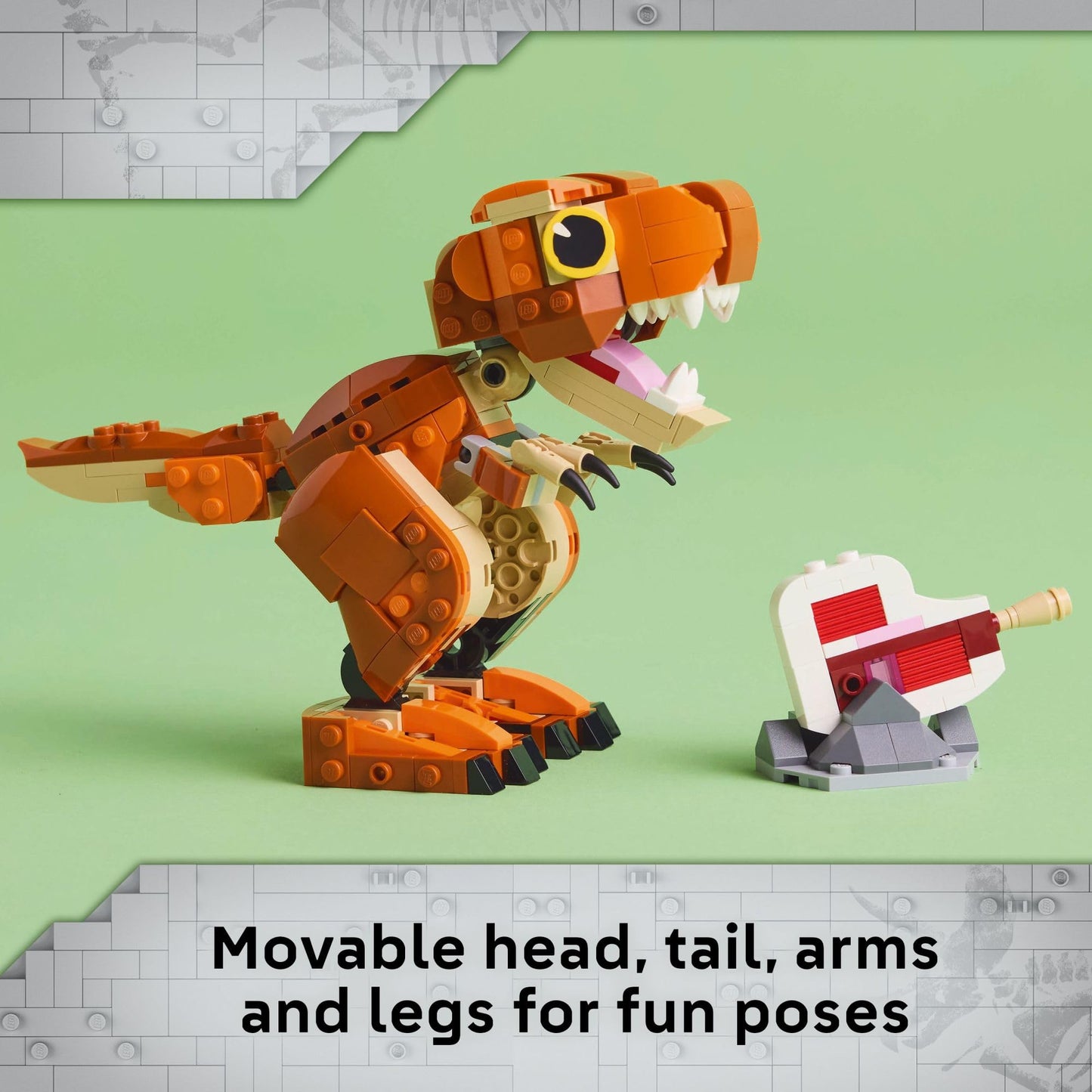 LEGO Jurassic World Little Eatie T rex Toy 76967 – Movable Jaw, Poseable Tail, 317 Pieces, Gift for Ages 7+