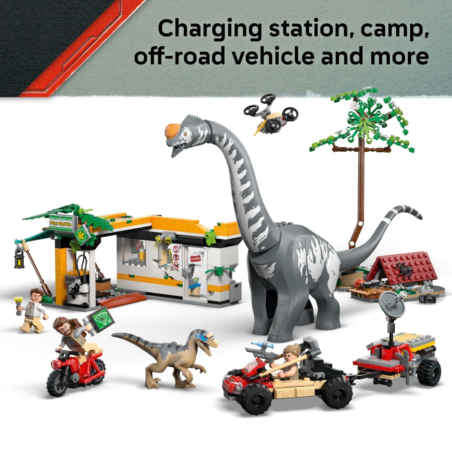 LEGO Jurassic World Raptor & Titanosaurus Tracking Mission 76973 – Build & Learn Dino Toy