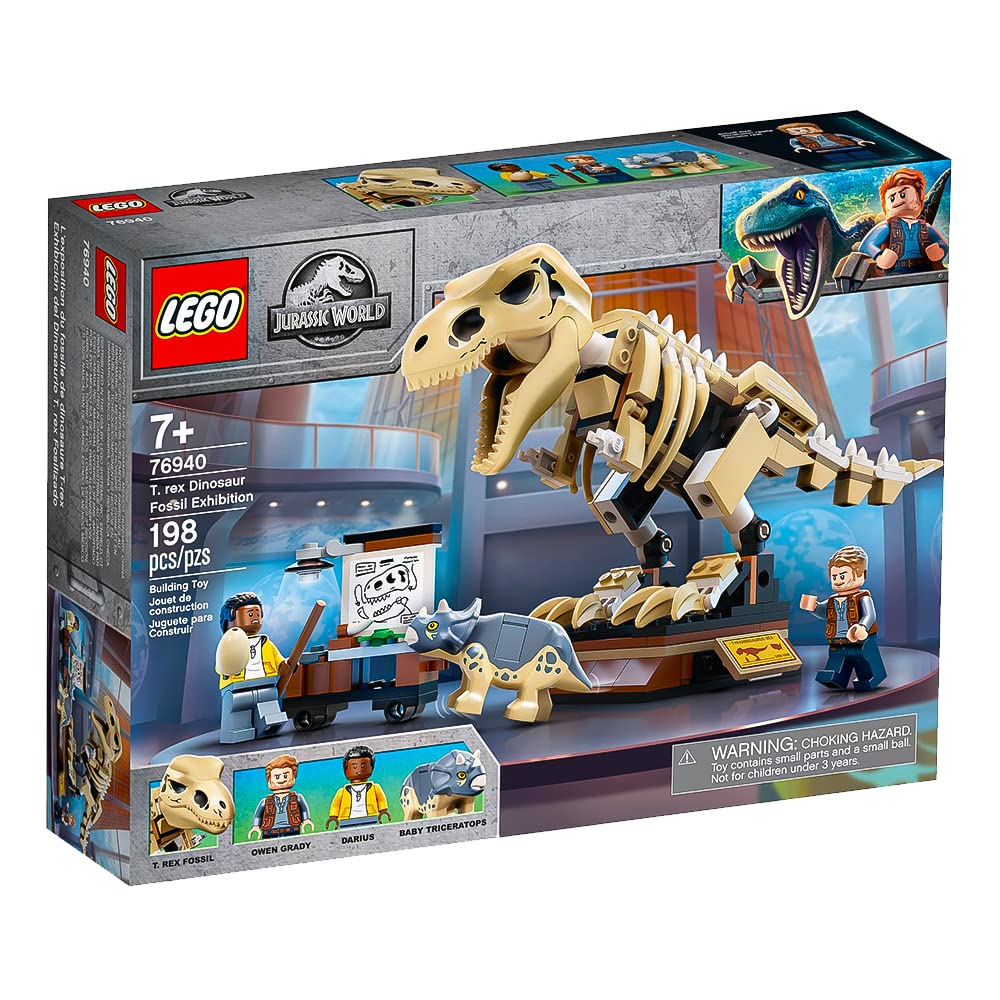 LEGO Jurassic World T. rex Dinosaur Fossil Exhibition 76940 Building Kit | 198 Pieces | New 2021