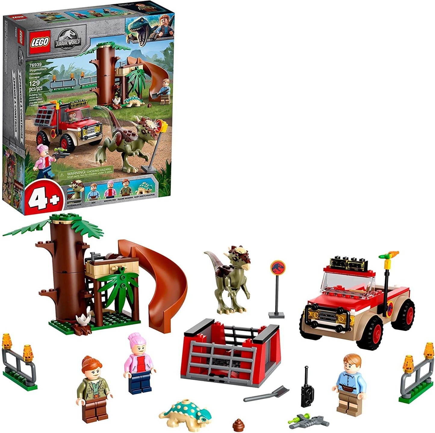 LEGO Jurassic World Stygimoloch Dinosaur Escape 76939 – 129-Piece Building Kit for Kids 4+