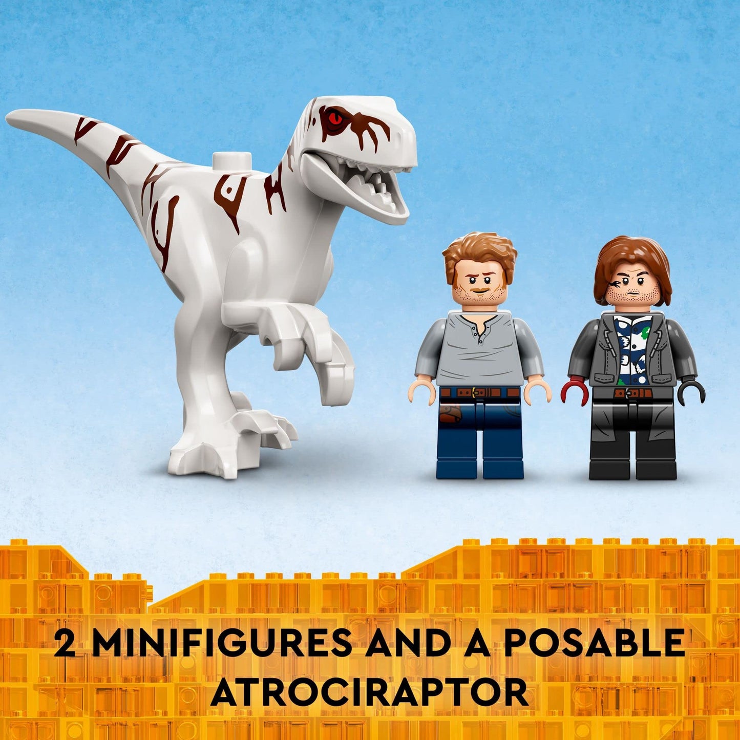 LEGO Jurassic World Atrociraptor Bike Chase Set 76945 – 169-Piece Dino Action Toy