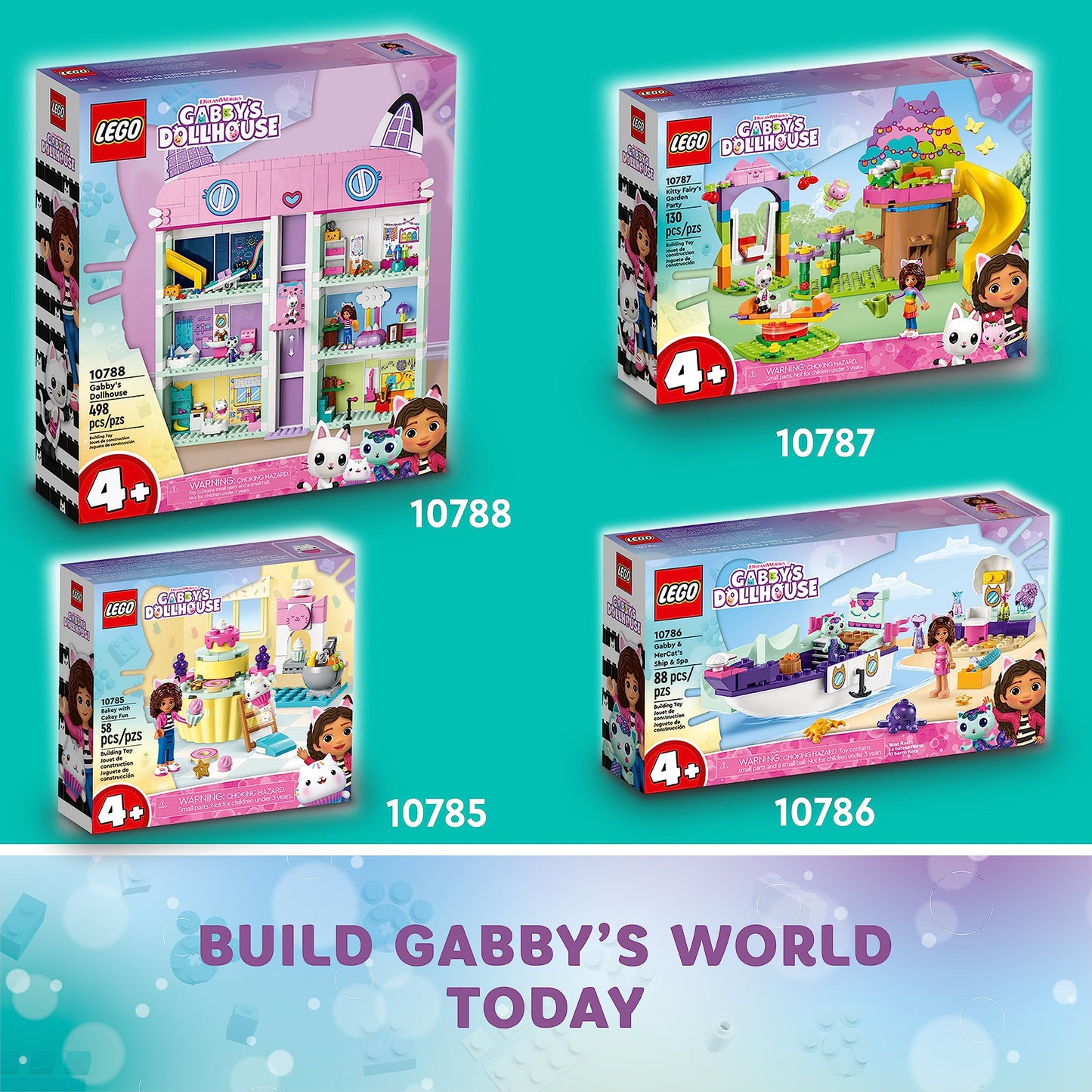 LEGO Gabby's Dollhouse Kitty Fairy’s Garden Party 10787 — Tree House, Swing & More for Ages 4+