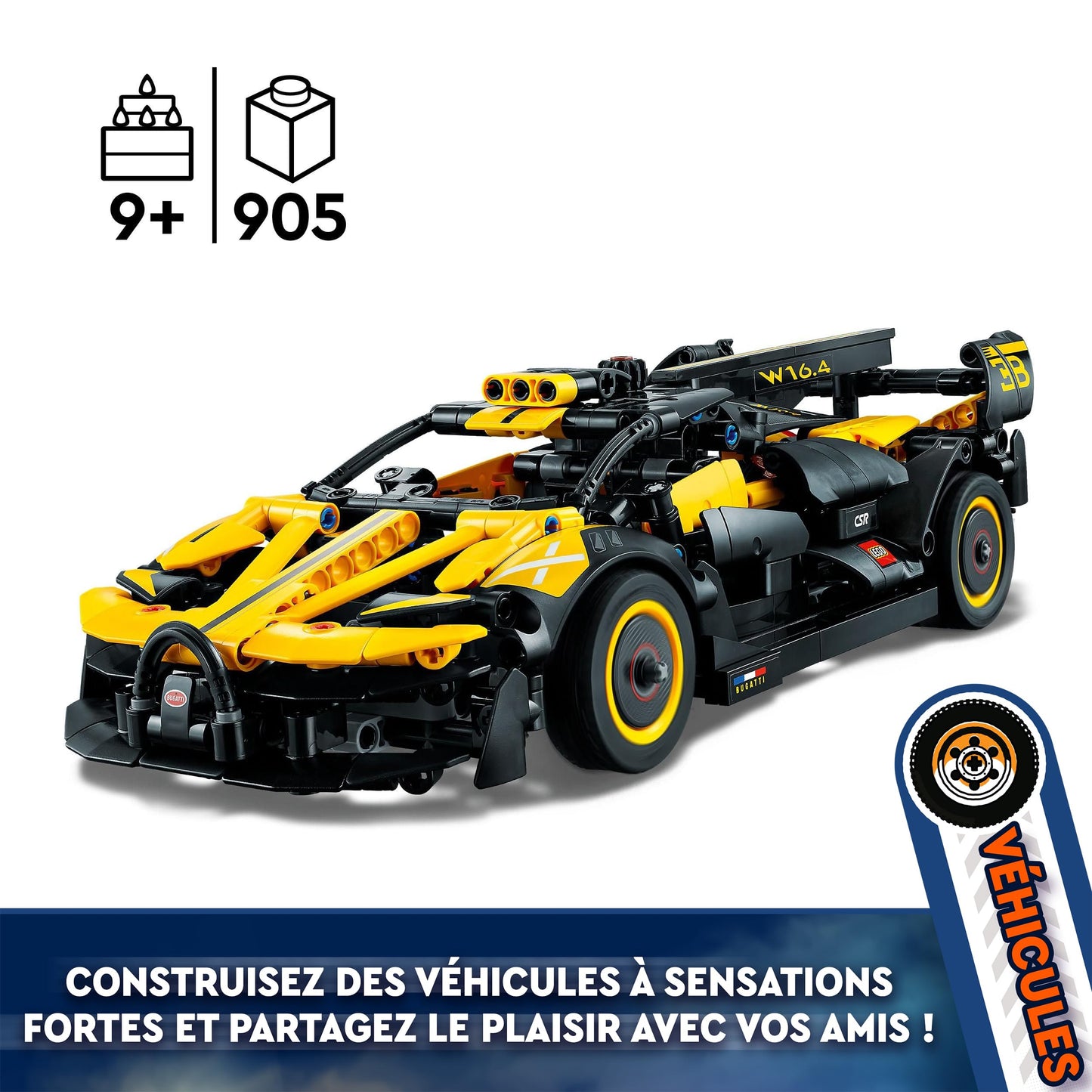 LEGO Technic Le Bolide Bugatti 42151 – 905-Piece Racing Model for 9+