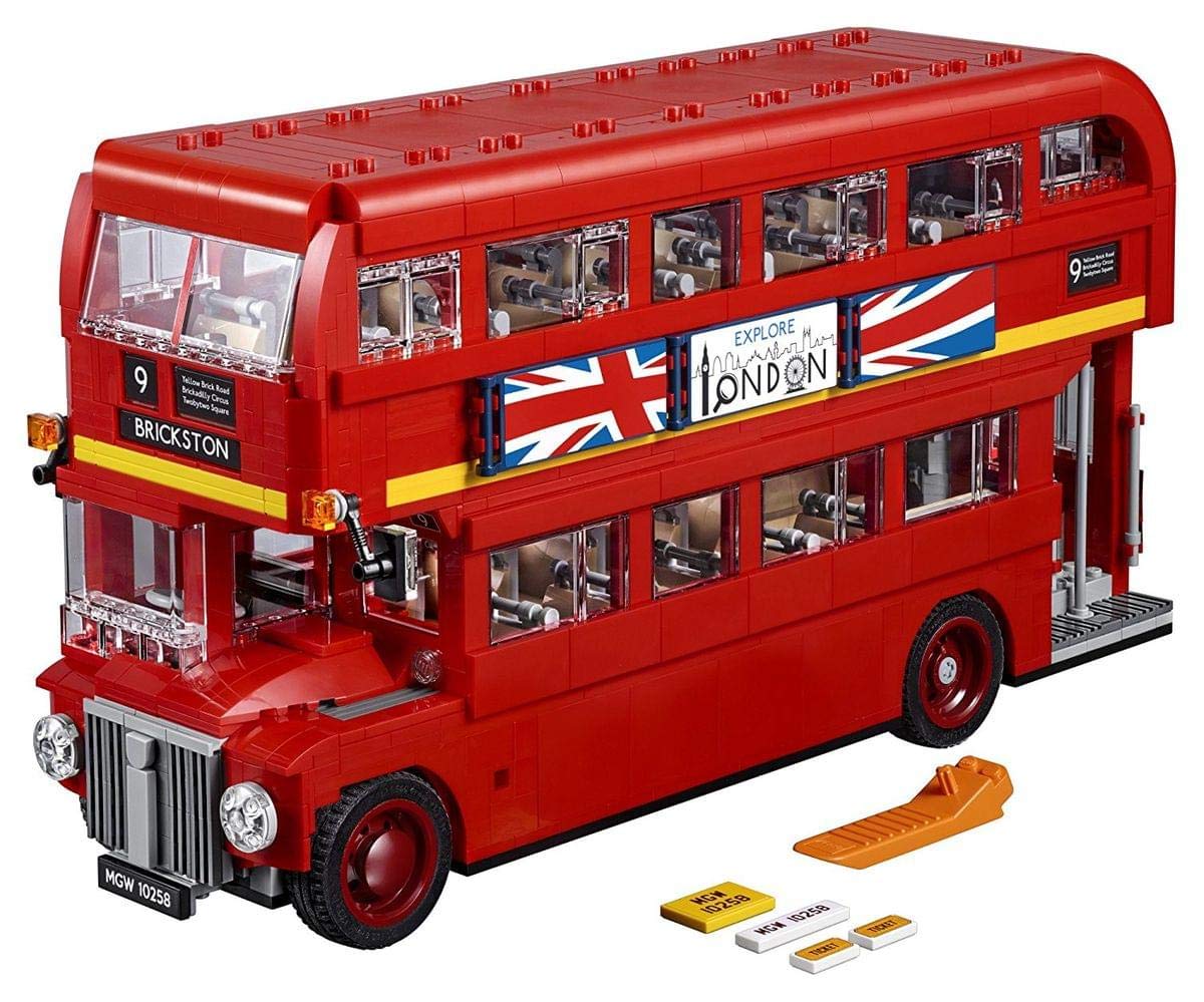 LEGO Creator Expert London Bus 10258 Building Kit (1686 Pieces) – Authentic Double-Decker Design