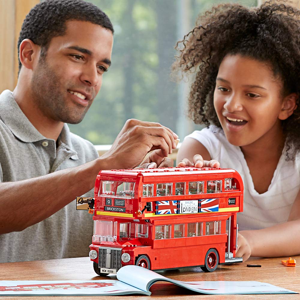LEGO Creator Expert London Bus 10258 Building Kit (1686 Pieces) – Authentic Double-Decker Design