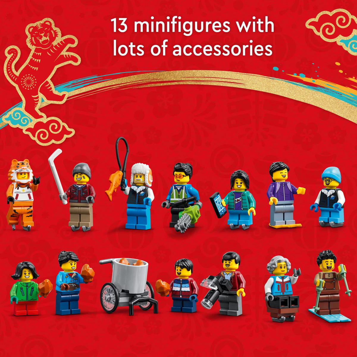 LEGO Lunar New Year Ice Festival 80109 Building Kit – 1,519 Pieces | 13 Minifigures | for Kids 8+