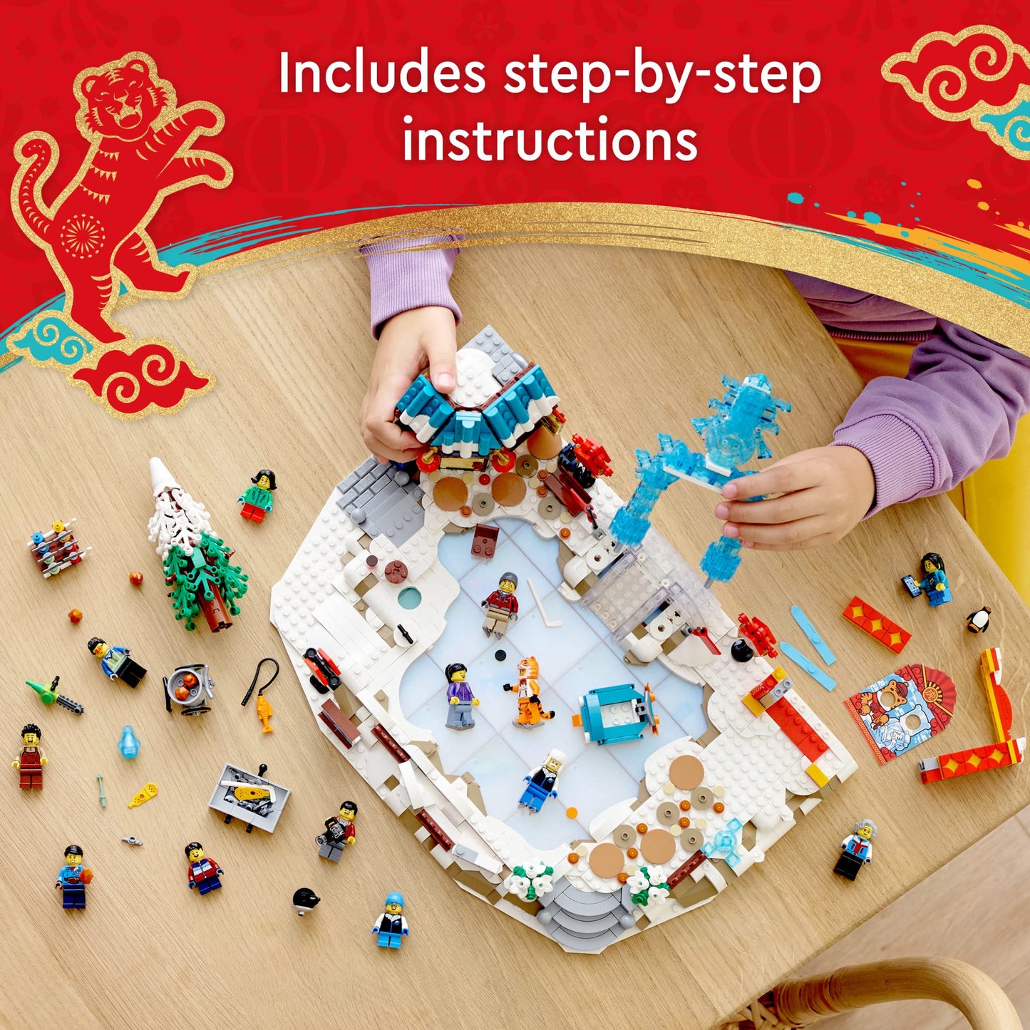 LEGO Lunar New Year Ice Festival 80109 Building Kit – 1,519 Pieces | 13 Minifigures | for Kids 8+