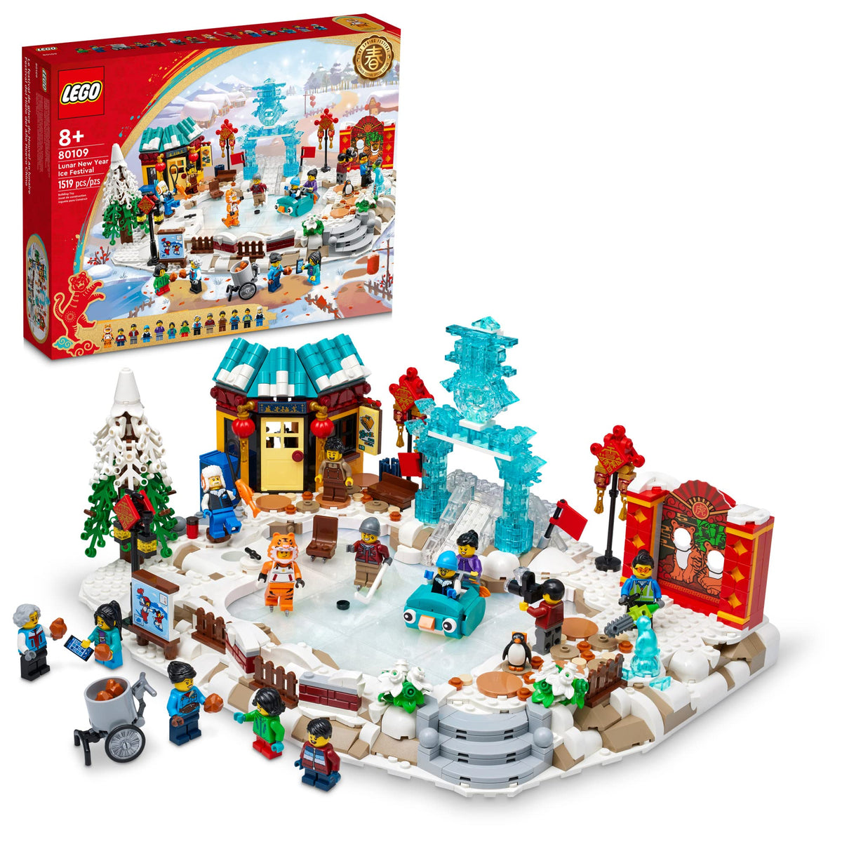 LEGO Lunar New Year Ice Festival 80109 Building Kit – 1,519 Pieces | 13 Minifigures | for Kids 8+