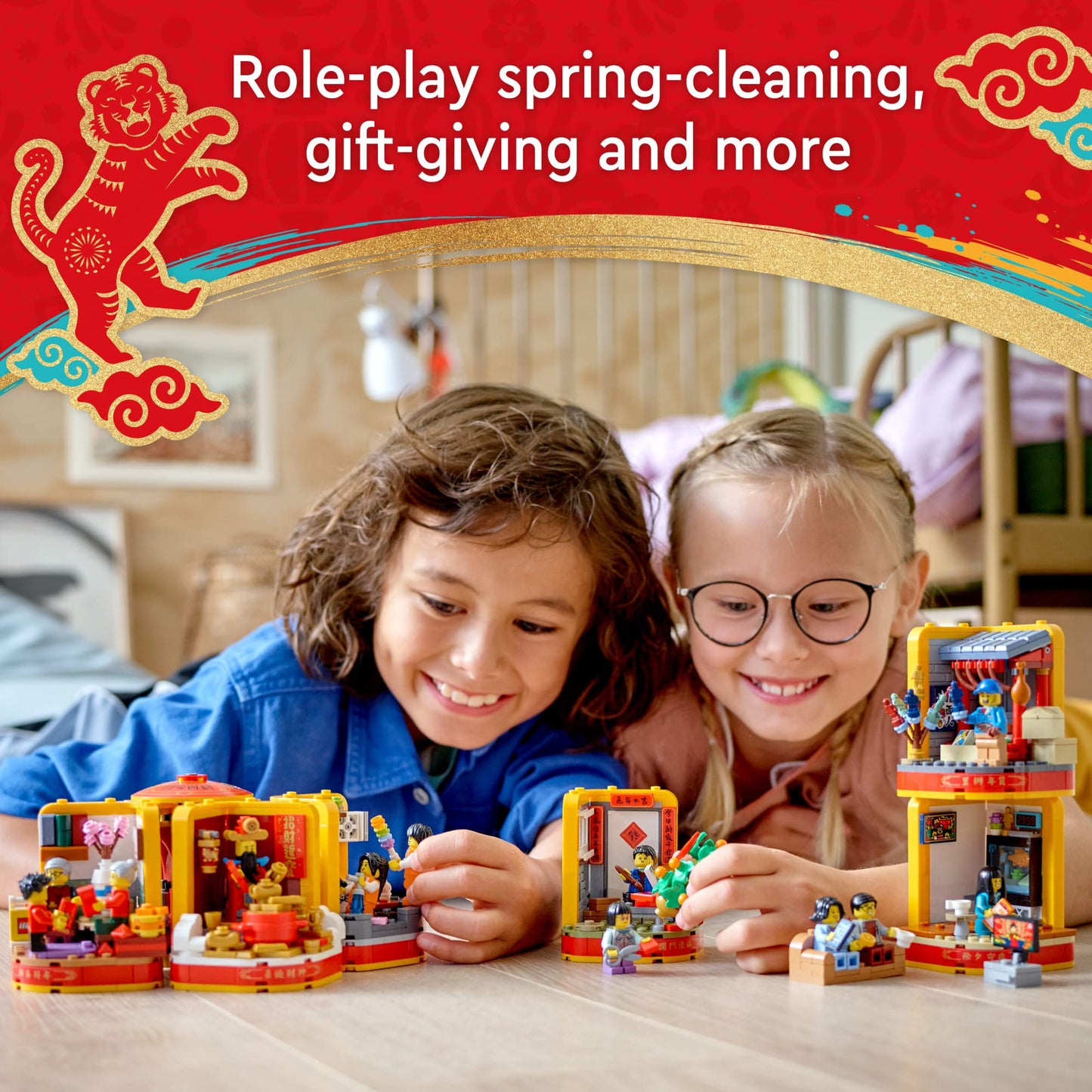 LEGO Lunar New Year Traditions 80108 Building Kit – 1,066 Pieces – 6 Scenes & 12 Minifigures
