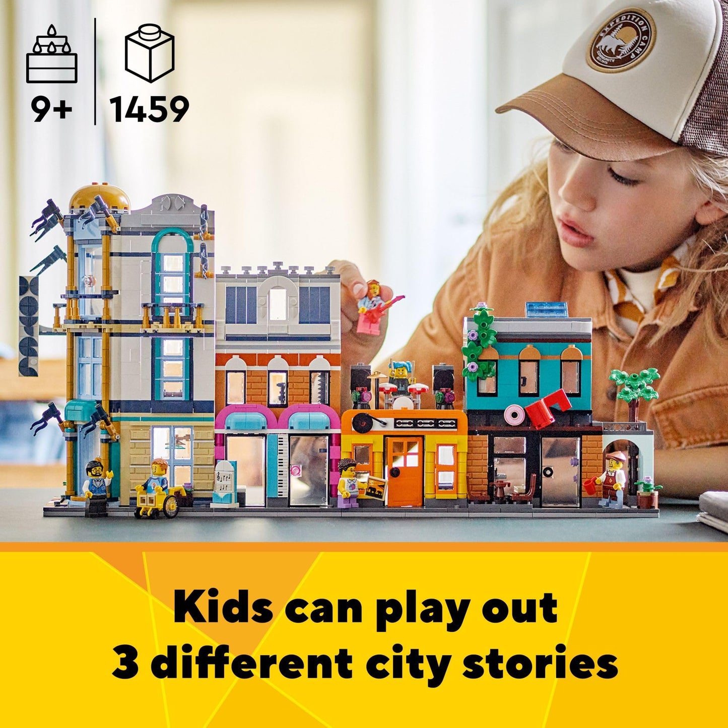 LEGO Creator Main Street 31141 – 3-in-1 City Building Set with 6 Minifigures