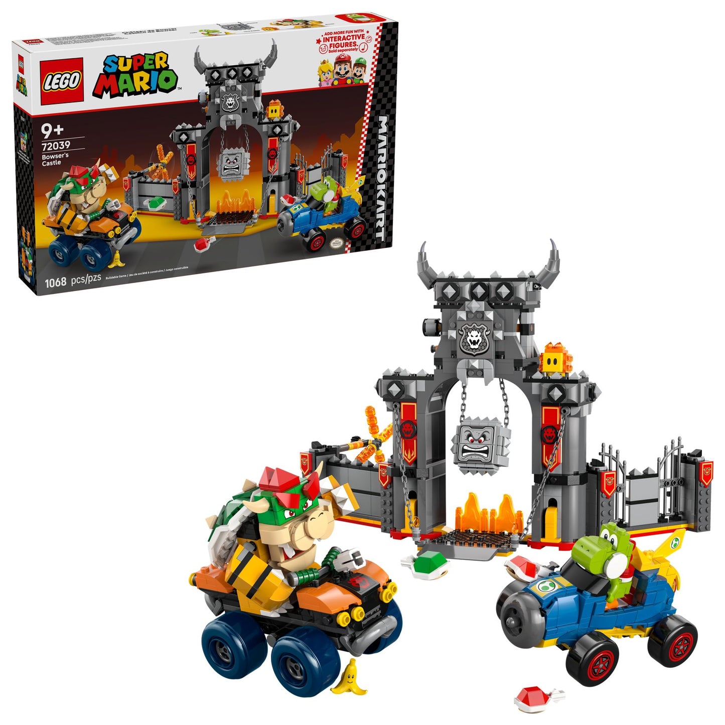 LEGO Super Mario Bowser's Castle (72039) – Mario Kart Race Set with Bowser & Yoshi