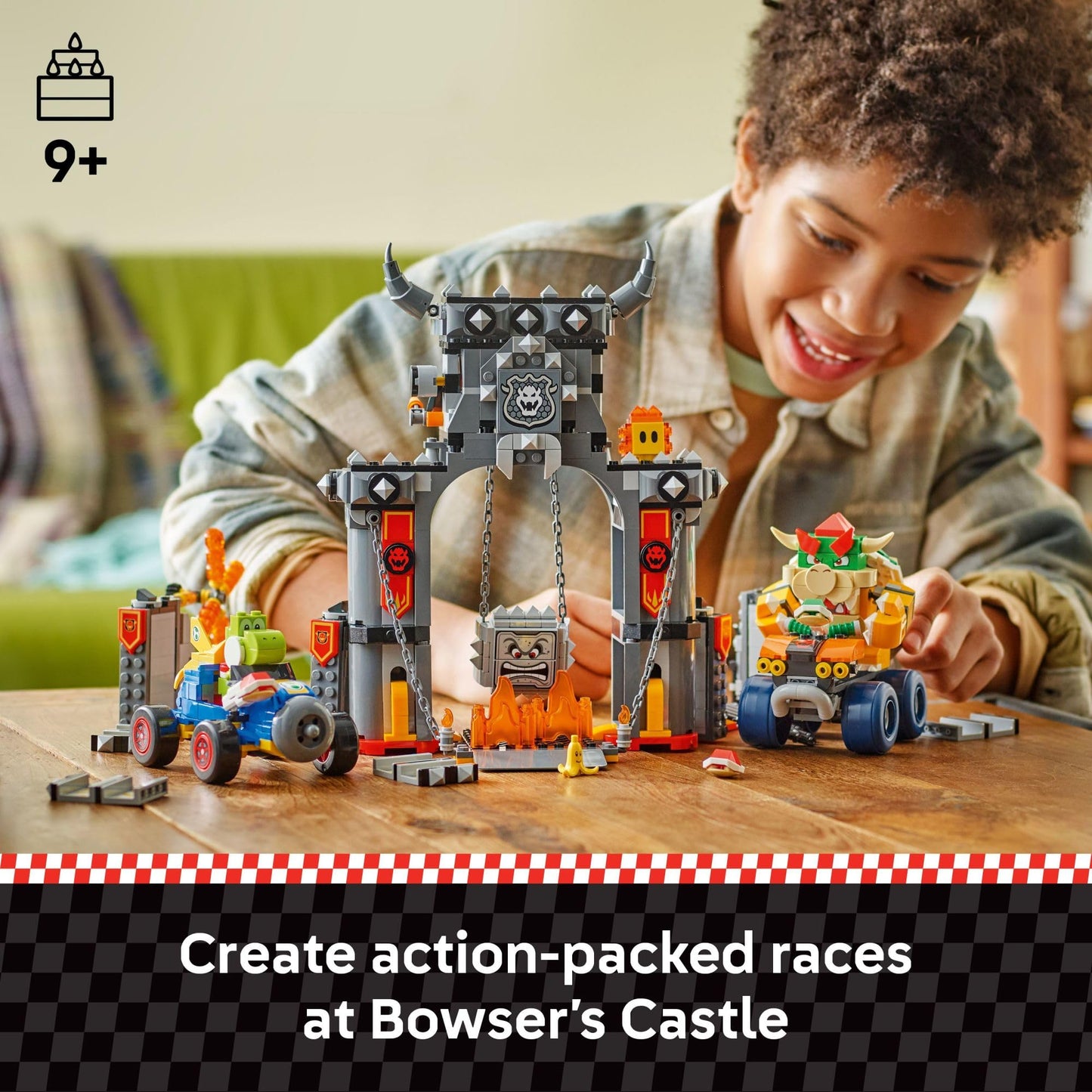 LEGO Super Mario Bowser's Castle (72039) – Mario Kart Race Set with Bowser & Yoshi