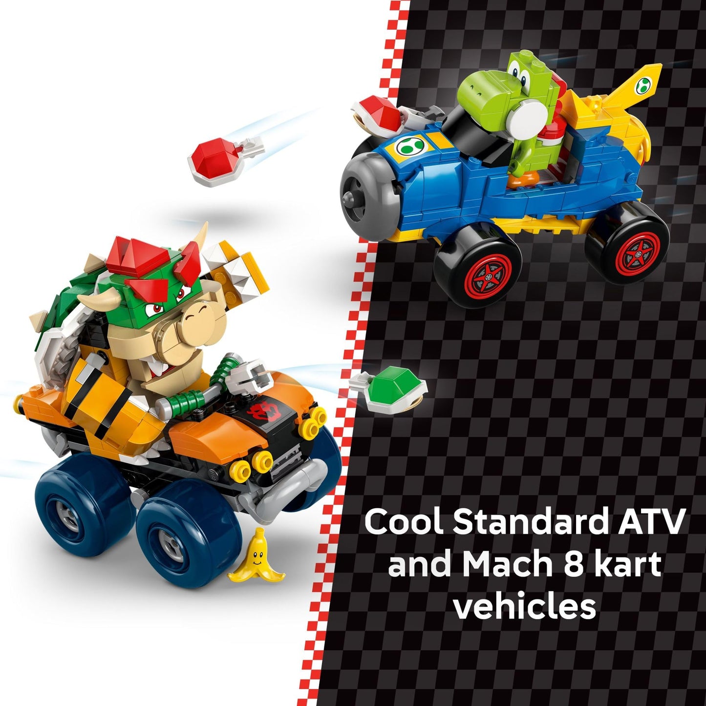 LEGO Super Mario Bowser's Castle (72039) – Mario Kart Race Set with Bowser & Yoshi