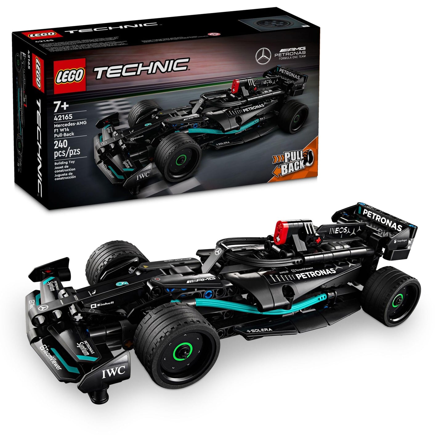 LEGO Technic Mercedes-AMG F1 W14 E Performance Pull-Back Car Toy 42165 – Build & Race (Ages 7+)