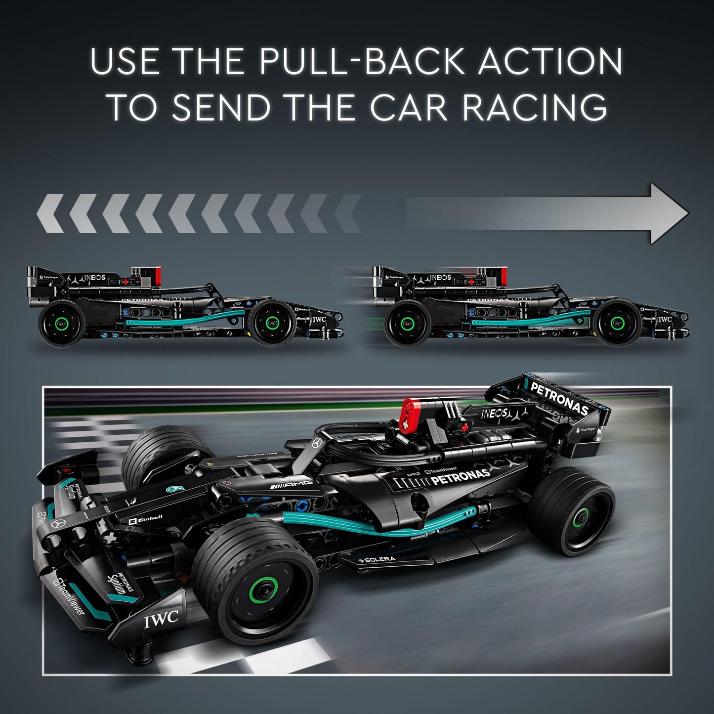 LEGO Technic Mercedes-AMG F1 W14 E Performance Pull-Back Car Toy 42165 – Build & Race (Ages 7+)
