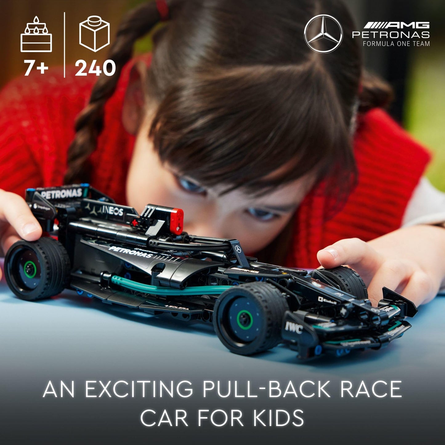 LEGO Technic Mercedes-AMG F1 W14 E Performance Pull-Back Car Toy 42165 – Build & Race (Ages 7+)