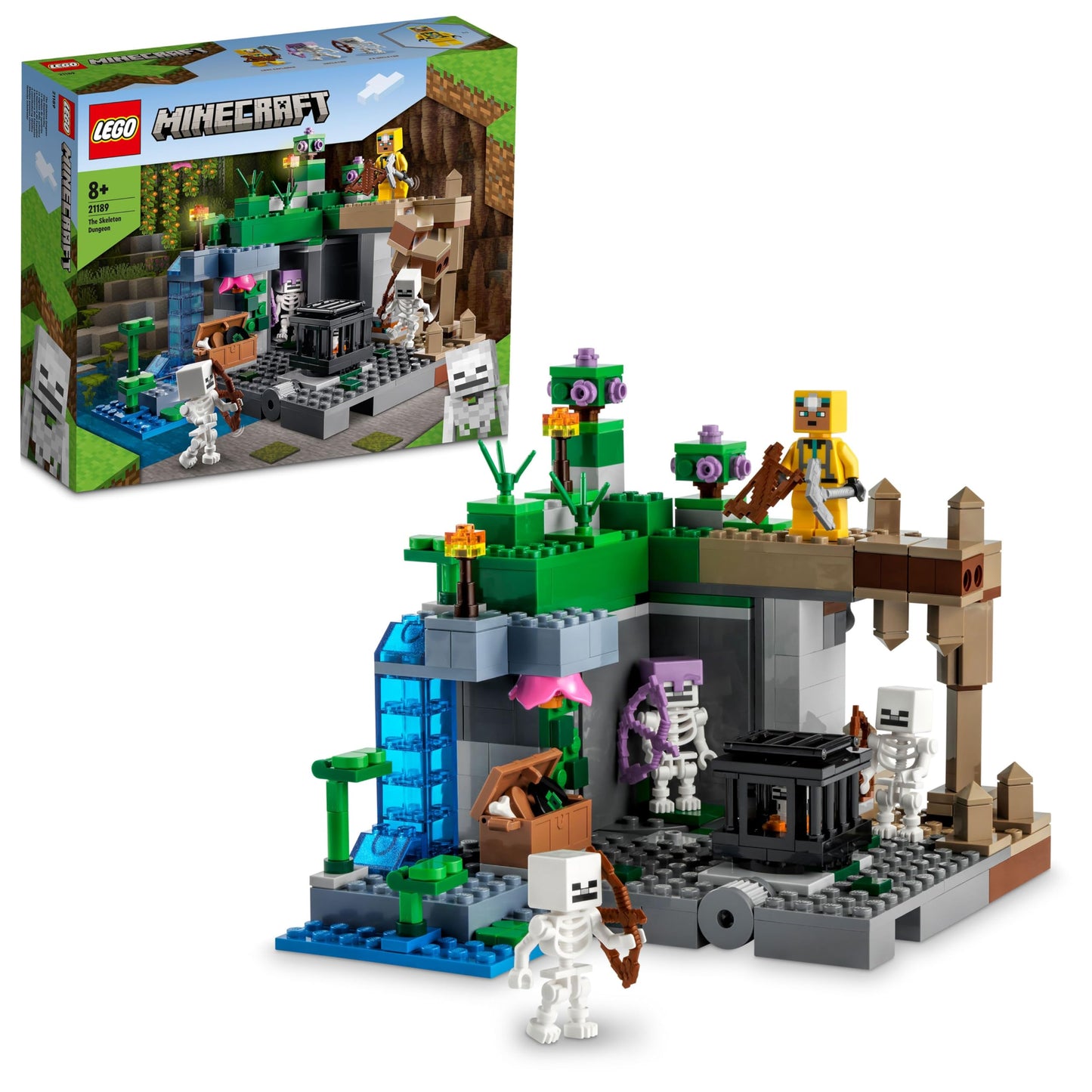 LEGO Minecraft 21189 Skeleton Dungeon Set – Caves, Skeletons & Rotating Spawner