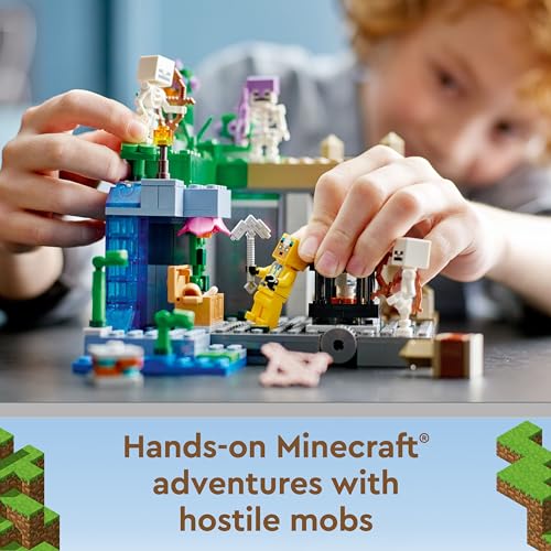 LEGO Minecraft 21189 Skeleton Dungeon Set – Caves, Skeletons & Rotating Spawner