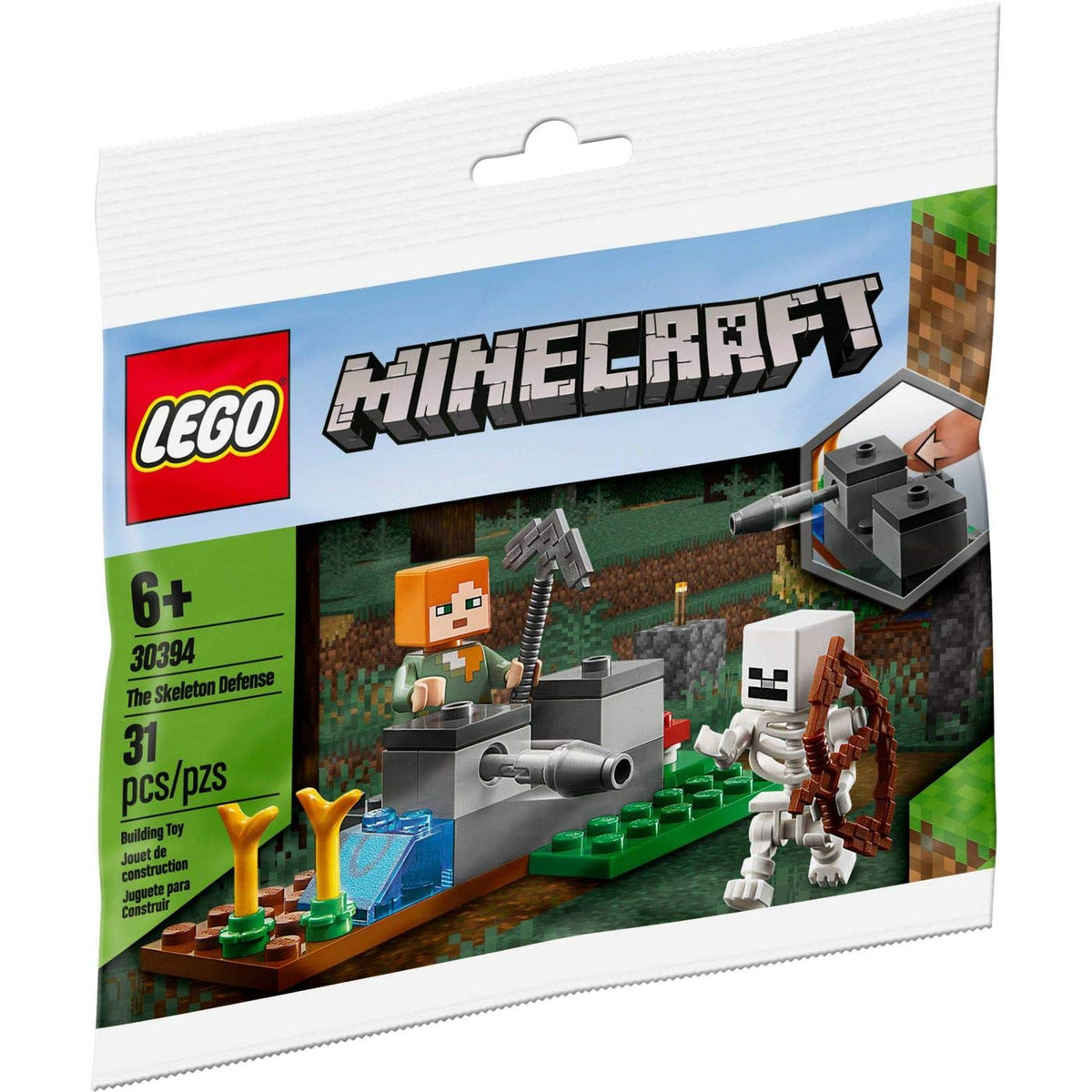 LEGO Minecraft 30394 The Skeleton Defense (31 Pcs) – Build, Play, Create