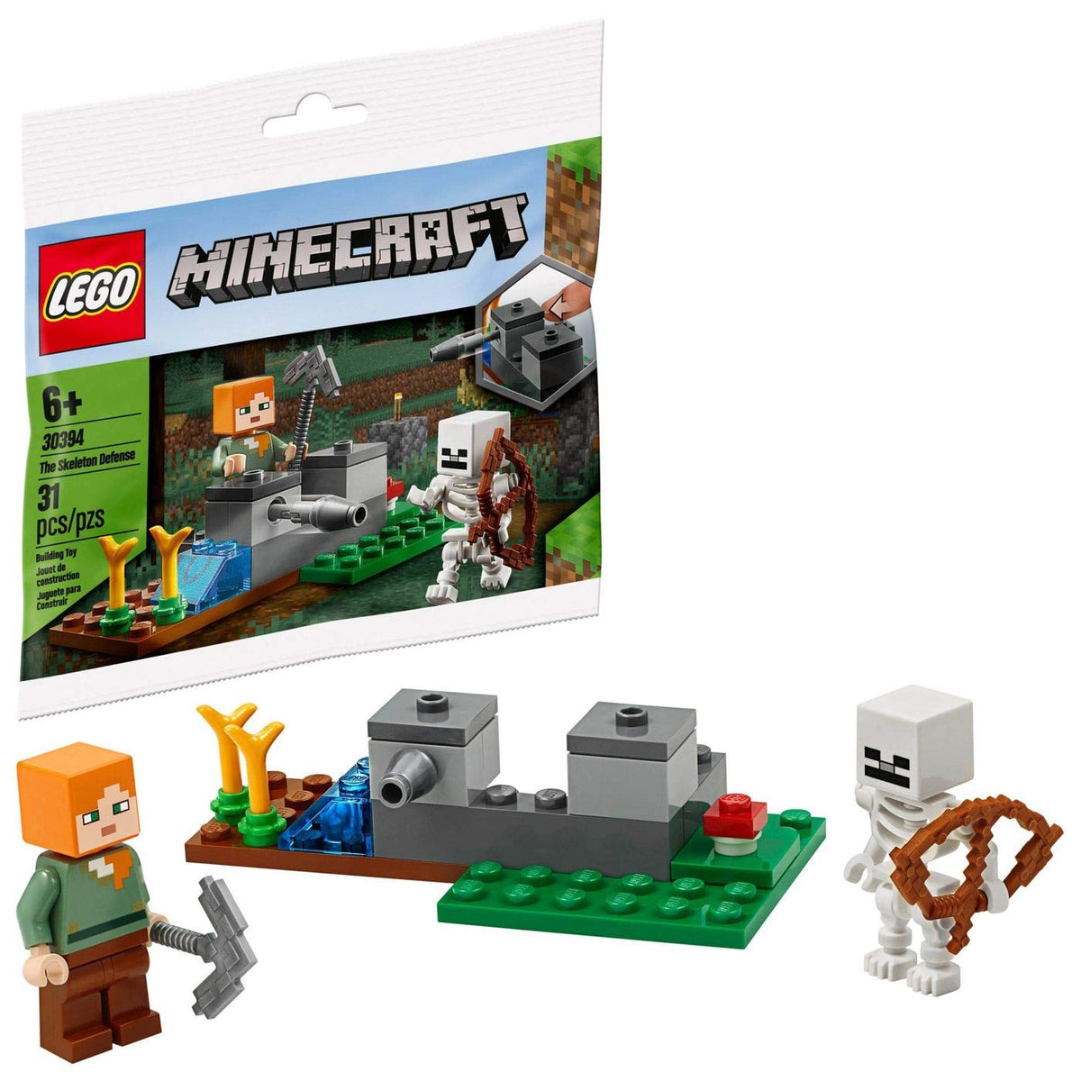 LEGO Minecraft 30394 The Skeleton Defense (31 Pcs) – Build, Play, Create