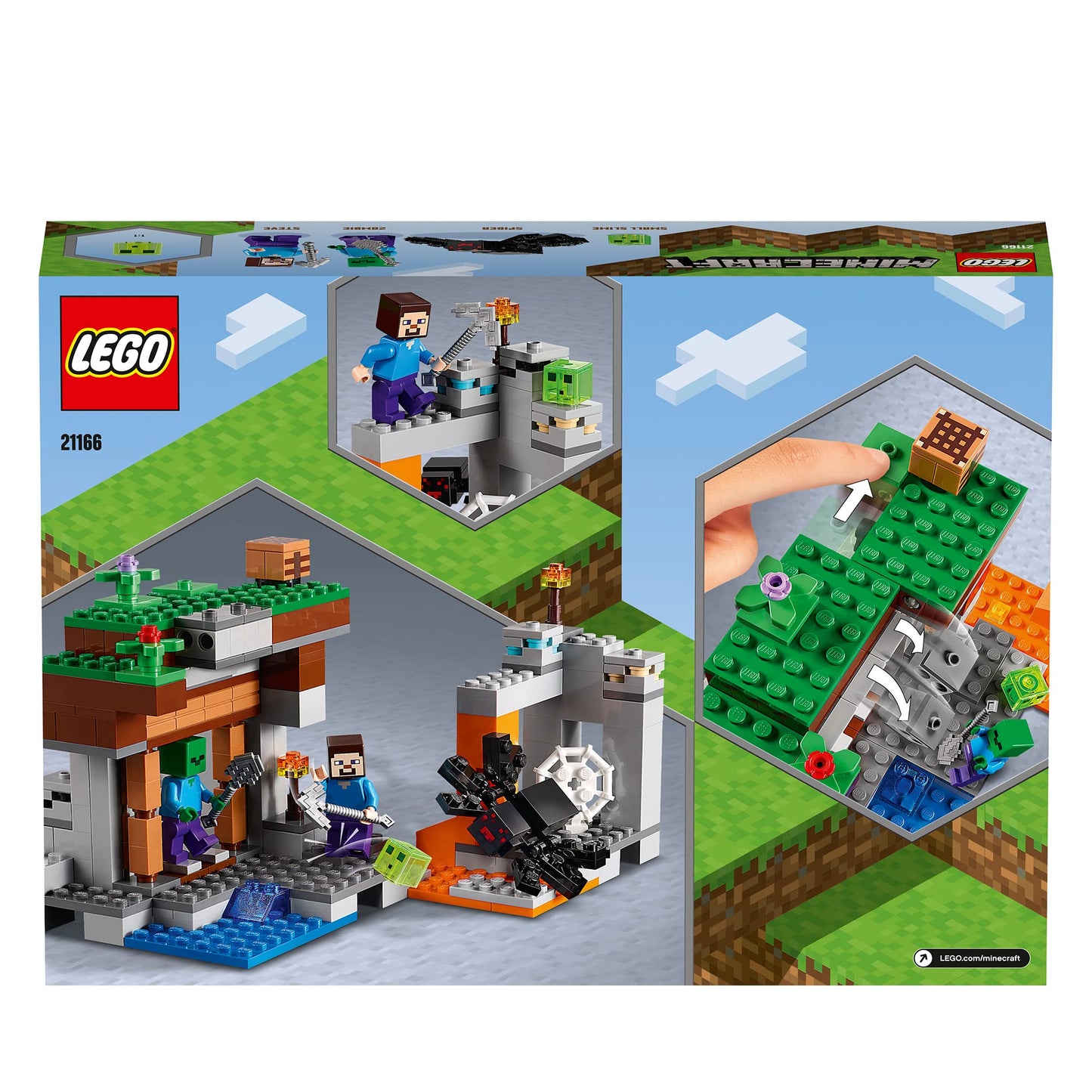 LEGO Minecraft The Abandoned Mine 21166 – Steve, Zombie & Spider Playset