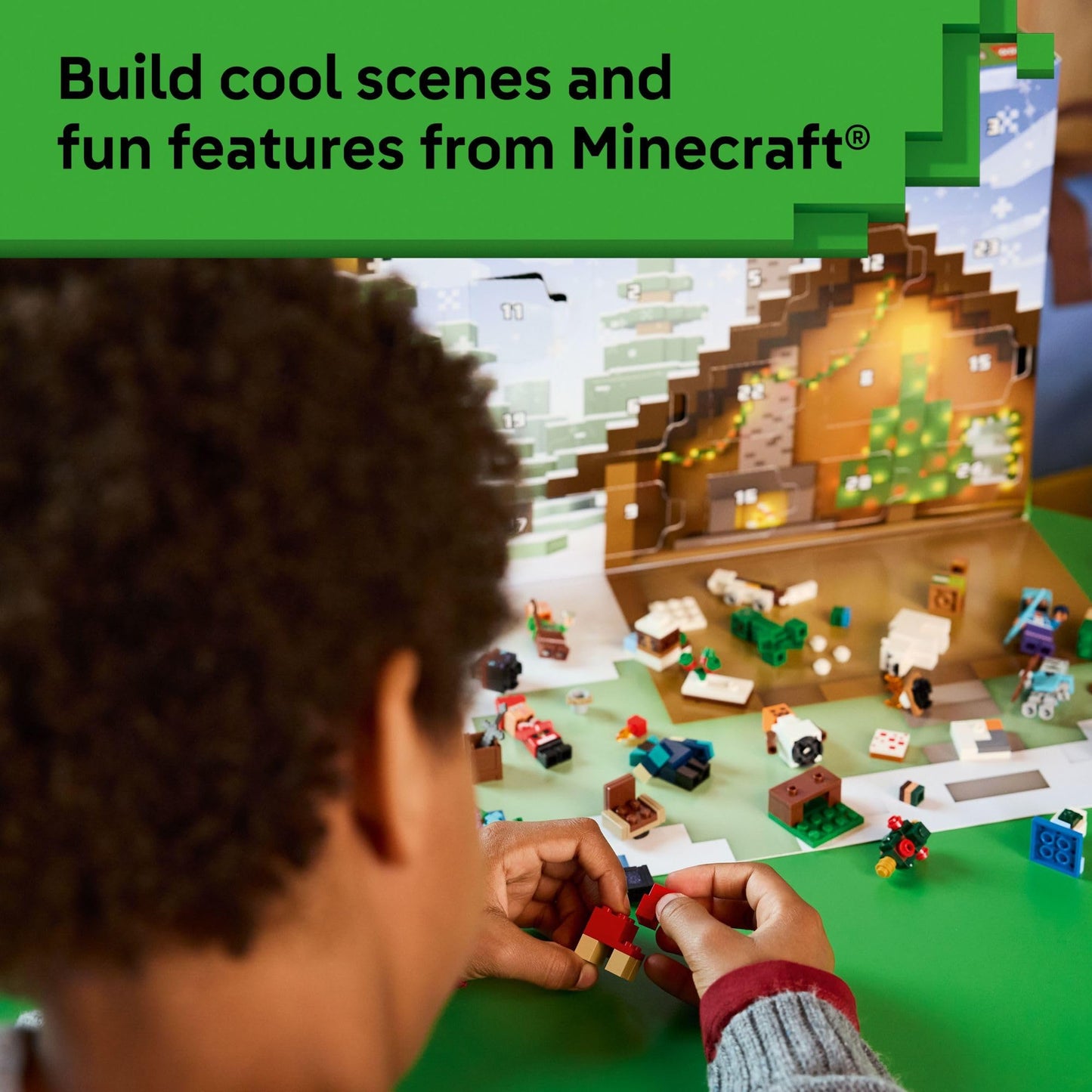 LEGO Minecraft Advent Calendar 2025 (21280) – 24 Surprises, 8 Minifigures | Gift for Kids 7+