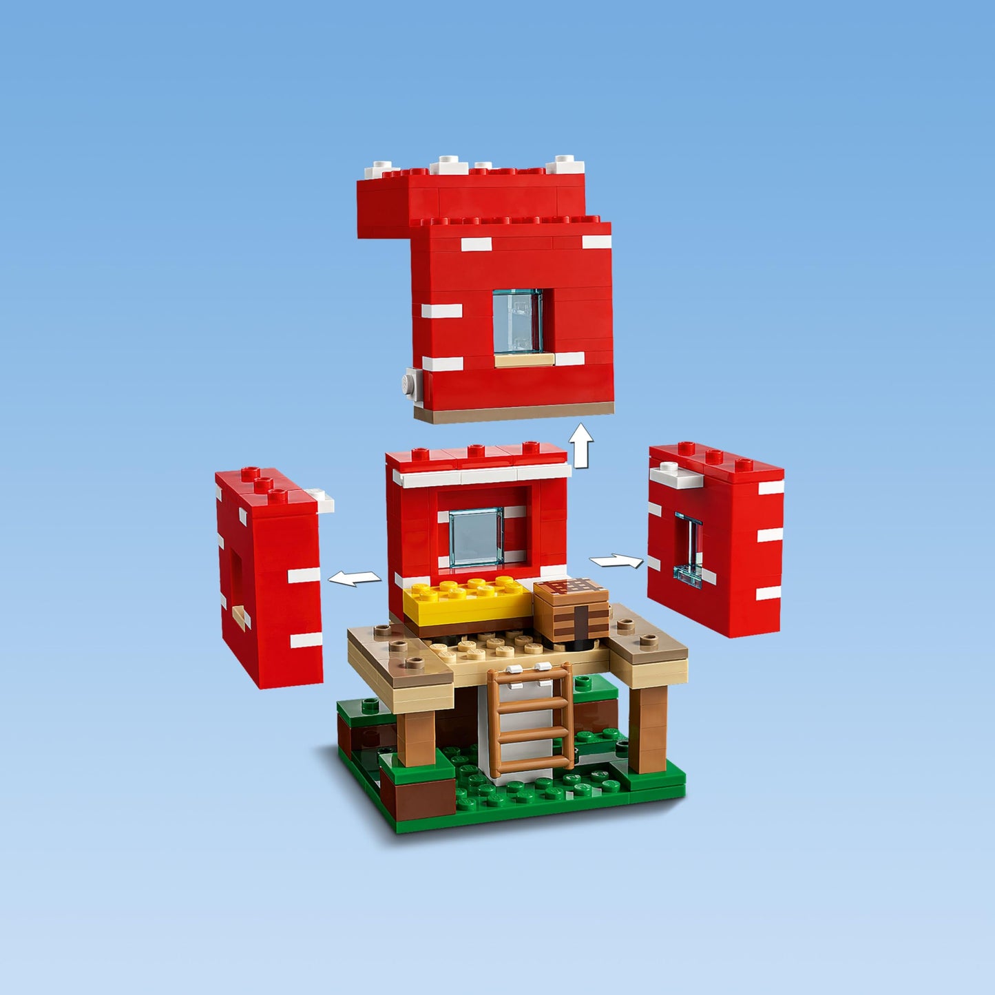 LEGO Minecraft The Mushroom House 21179 – Creative Building Toy for Kids 8+