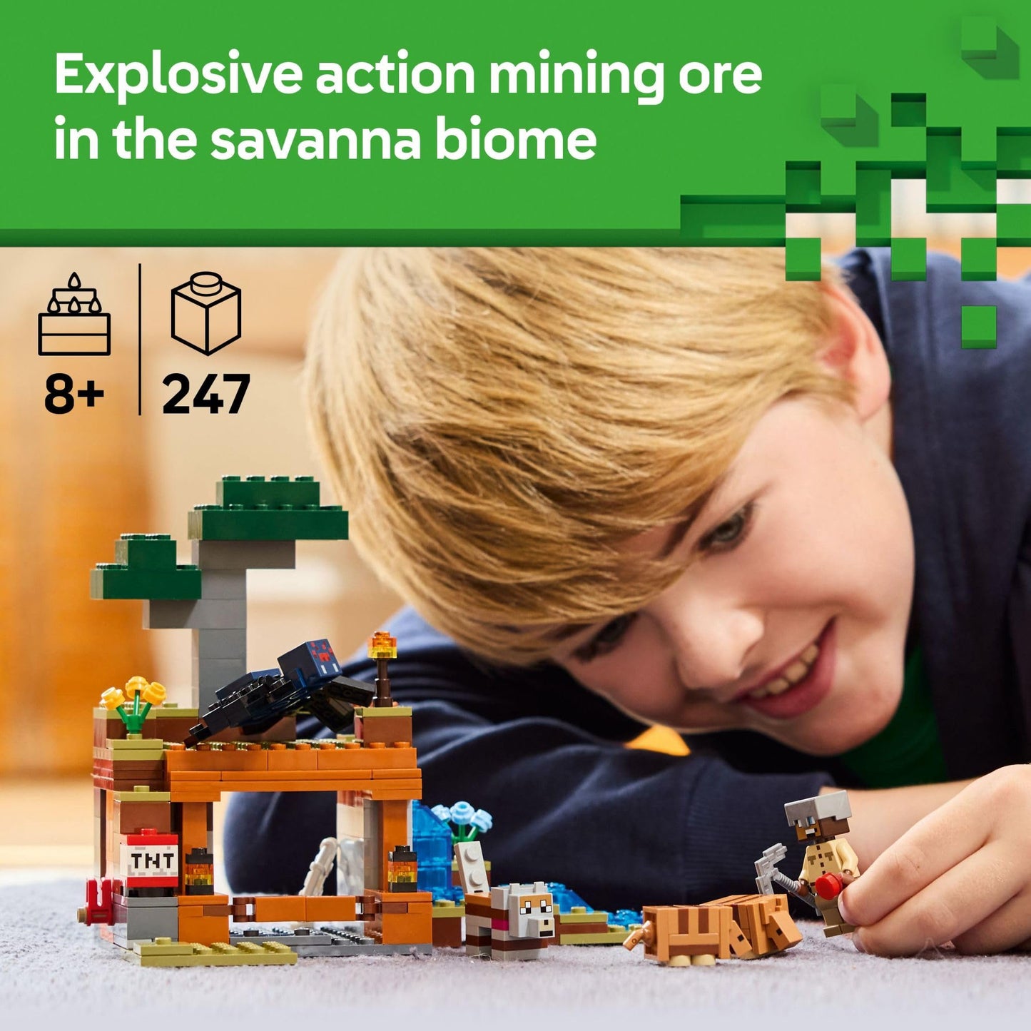 LEGO Minecraft Armadillo Mine Expedition 21269 – Build, Explore & Imagine for Kids 8+