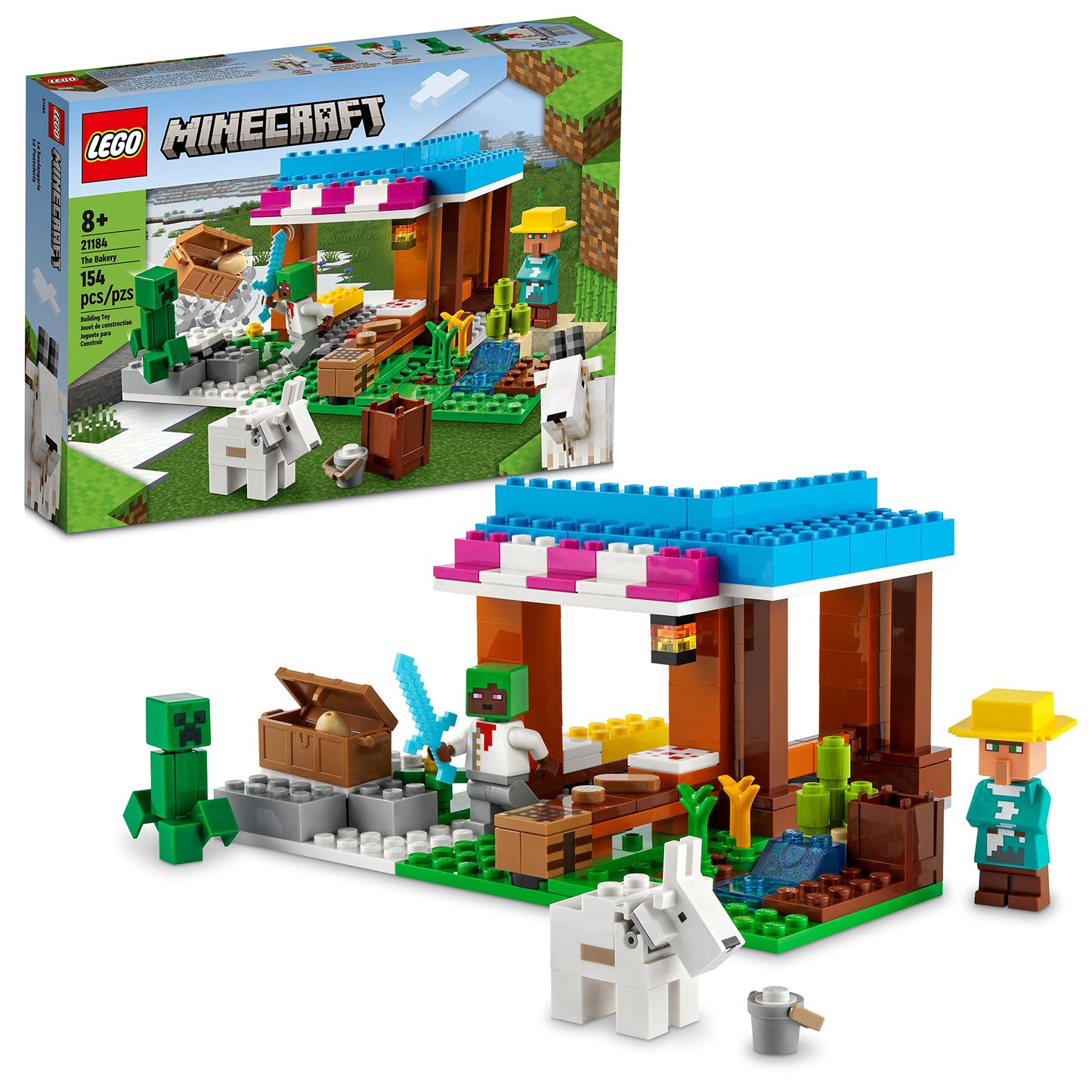 LEGO Minecraft The Bakery Building Kit 21184 – Village Playset for Kids 8+