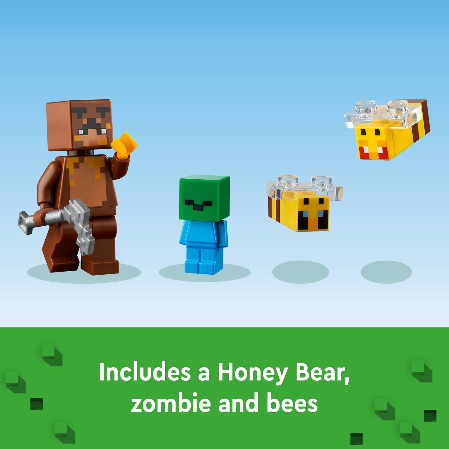 LEGO Minecraft The Bee Cottage 21241 – Buildable Bee House with Farm, Bees & Baby Zombie (Ages 8+)