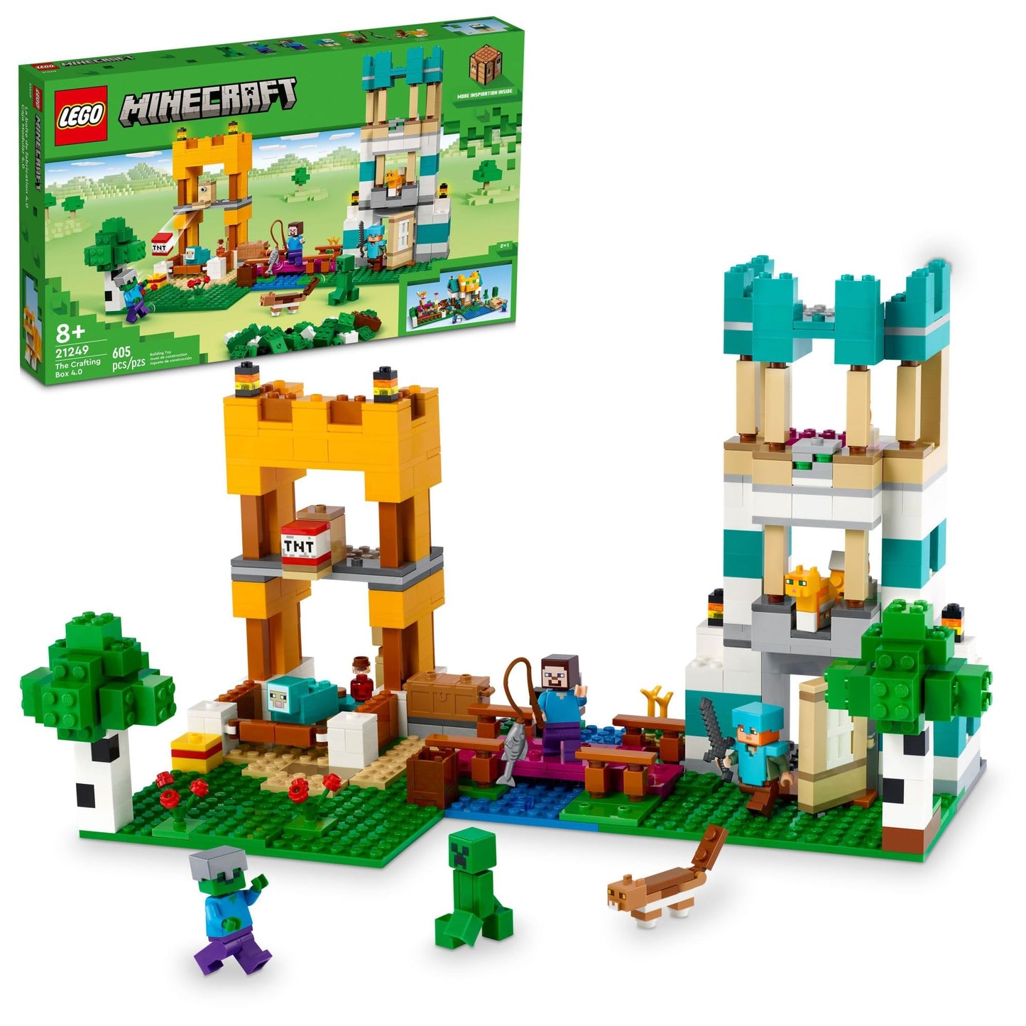 LEGO Minecraft The Crafting Box 4.0 (21249) – 2-in-1 Building Toy for Ages 8+
