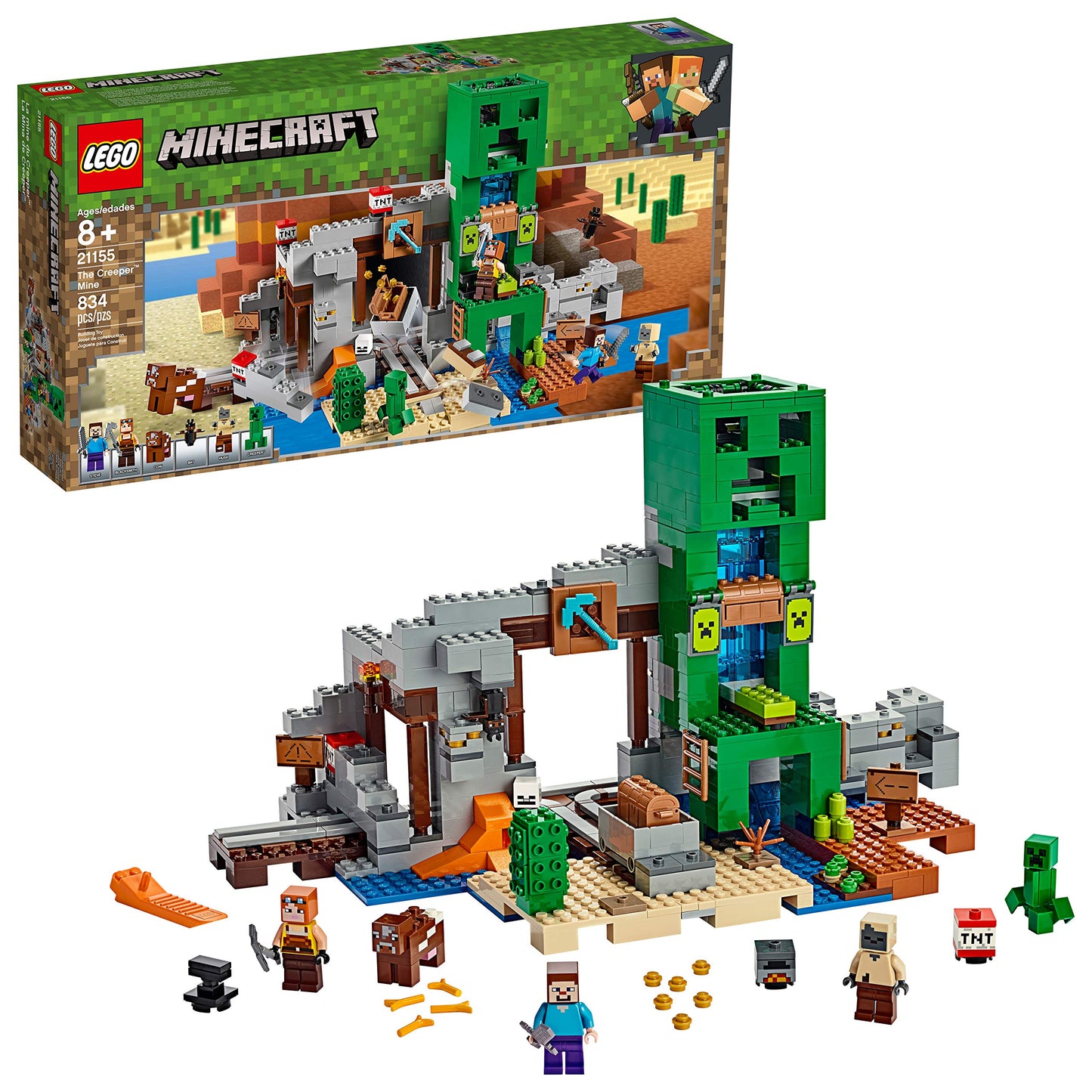 LEGO Minecraft The Creeper Mine 21155 Building Kit – 834 Pieces
