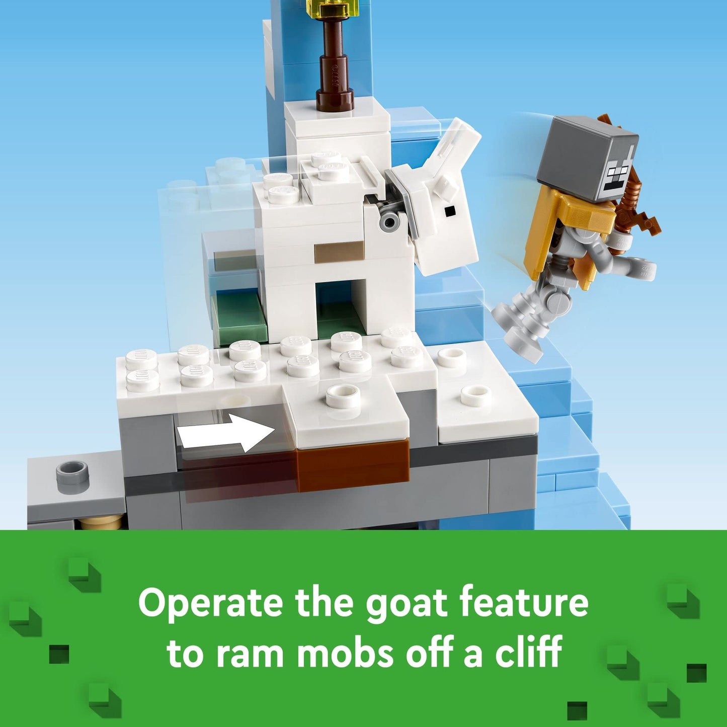 LEGO Minecraft The Frozen Peaks 21243: Cave Mountain Set with Steve, Creeper & Goat