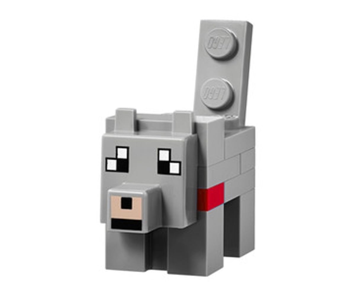 LEGO Minecraft Dennis the Wolf Minifig Grey Animal — Loose Pieces for Imaginative Play