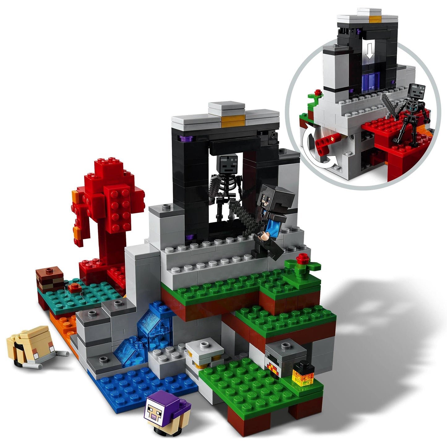 LEGO Minecraft The Ruined Portal 21172 – Build, Explore, and Reconfigure