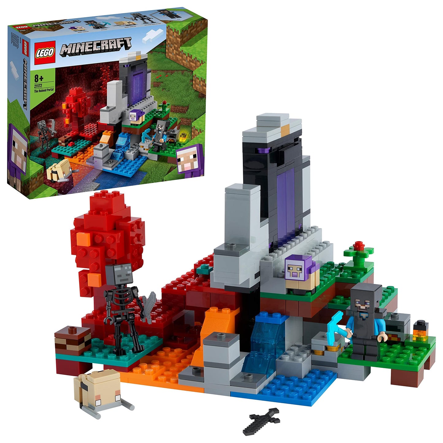 LEGO Minecraft The Ruined Portal 21172 – Build, Explore, and Reconfigure