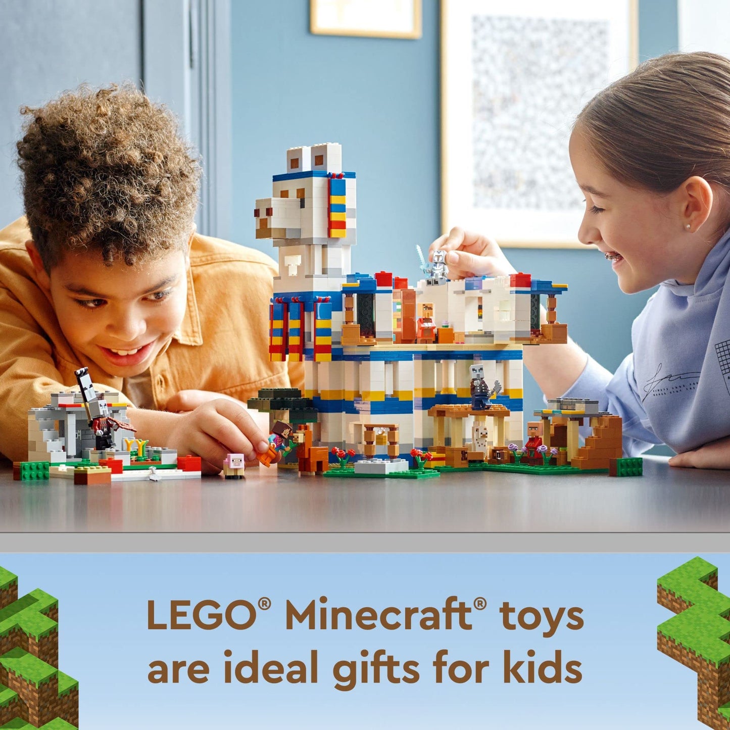 LEGO Minecraft The Llama Village Farm House 21188 | 1,252-Piece Set for Kids 9+
