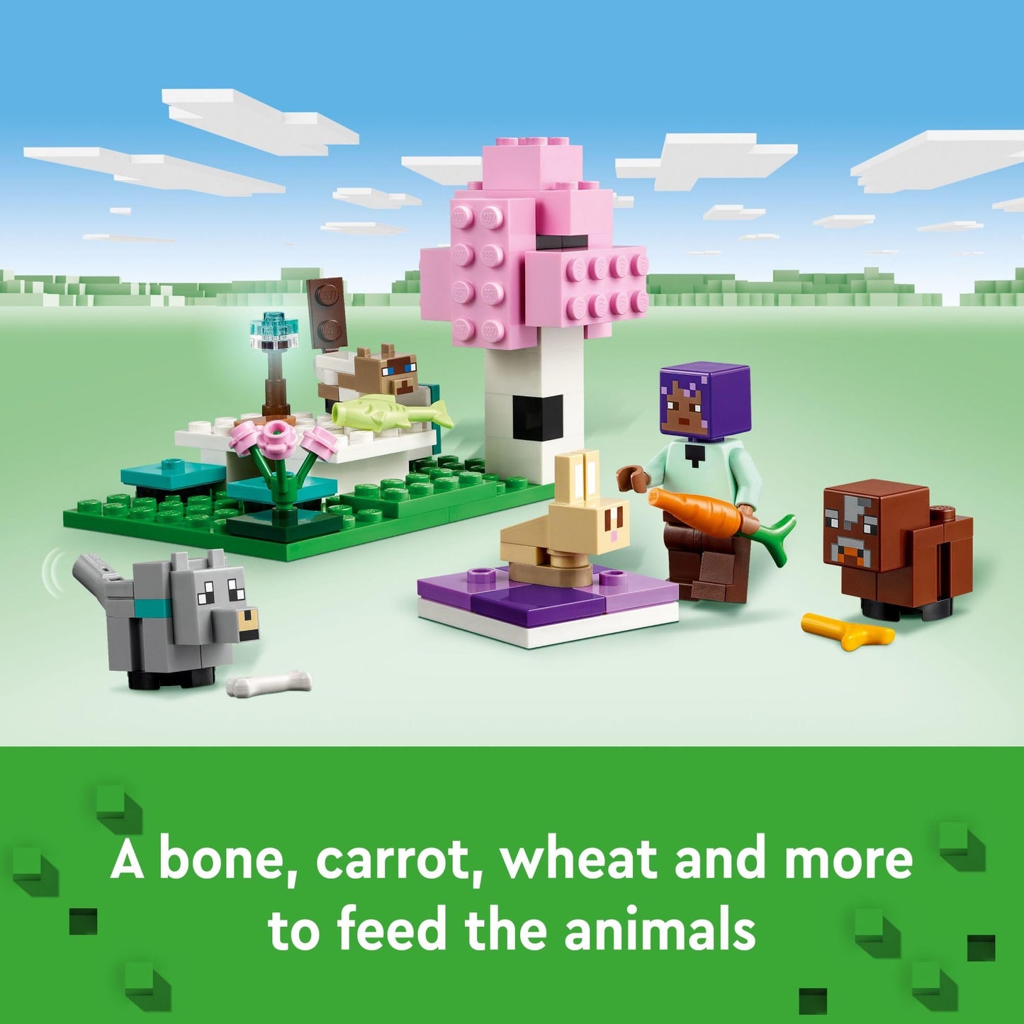 LEGO Minecraft Animal Sanctuary 21253 – 206-Piece Set with Efe Figure
