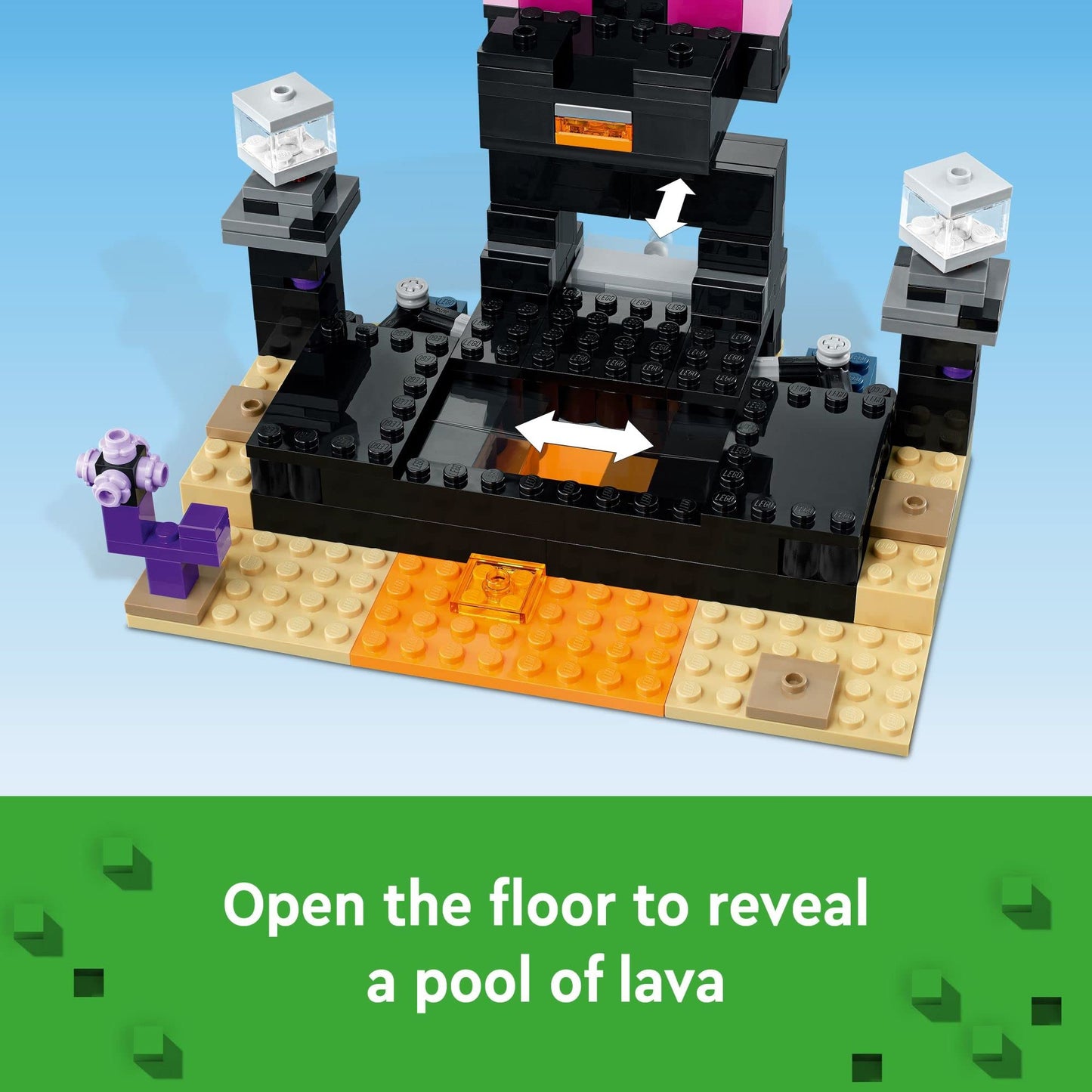 LEGO Minecraft The End Arena 21242 – PvP Battle Playset with Ender Dragon & Enderman (252 Pieces)