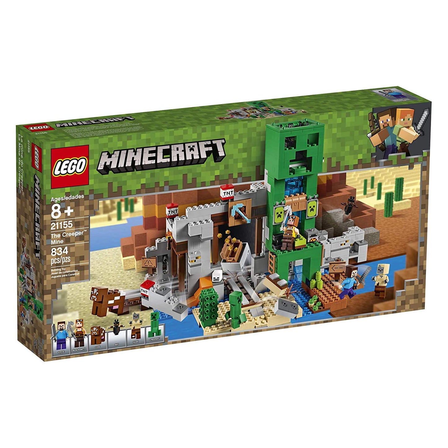 LEGO Minecraft The Creeper Mine 21155 Building Kit – 834 Pieces