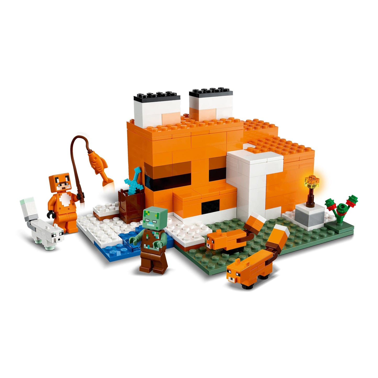 LEGO Minecraft The Fox Lodge House (21178) – 193-Piece Playset for Kids Aged 8+