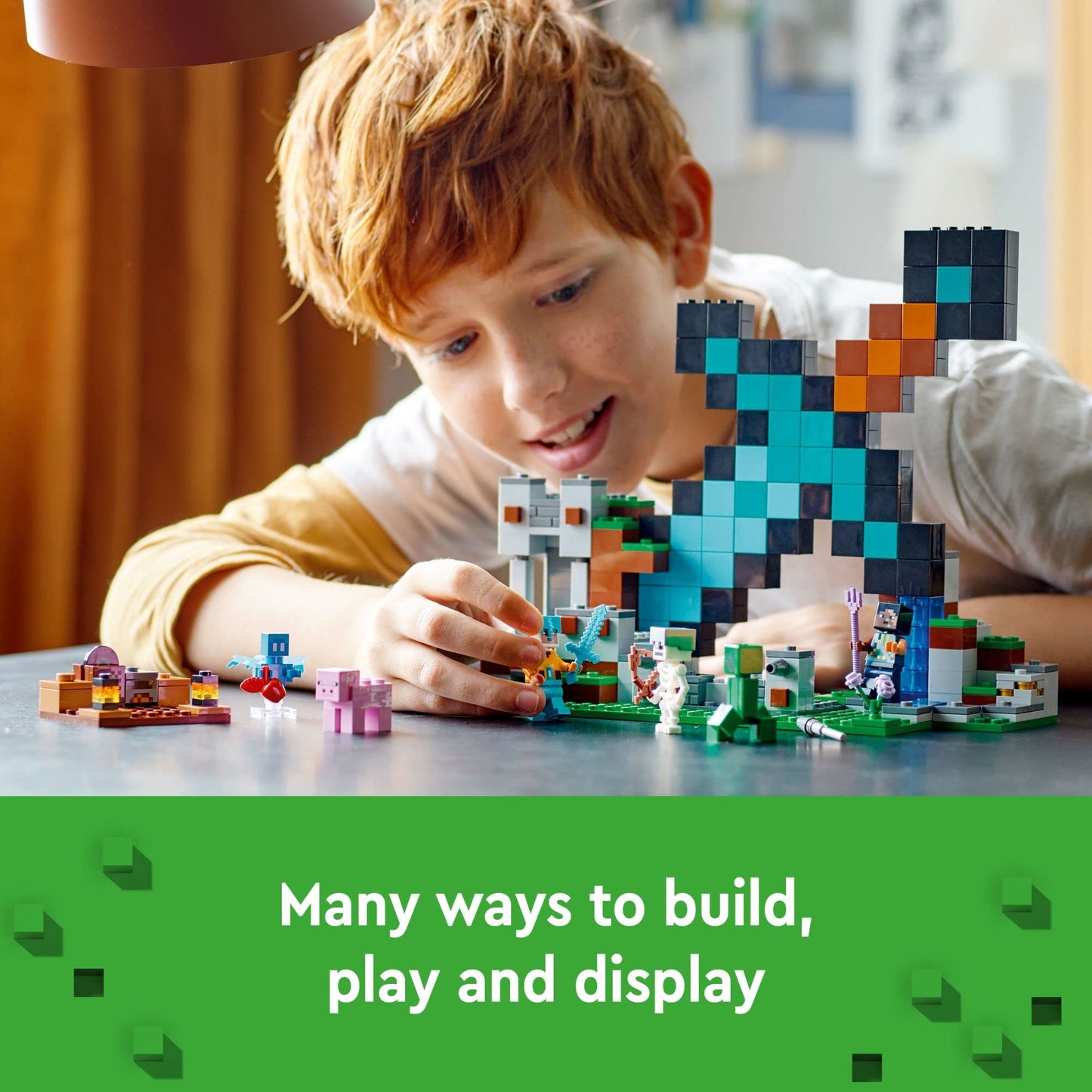 LEGO Minecraft The Sword Outpost 21244 – Giant Diamond Sword Base with Mobs & Jukebox