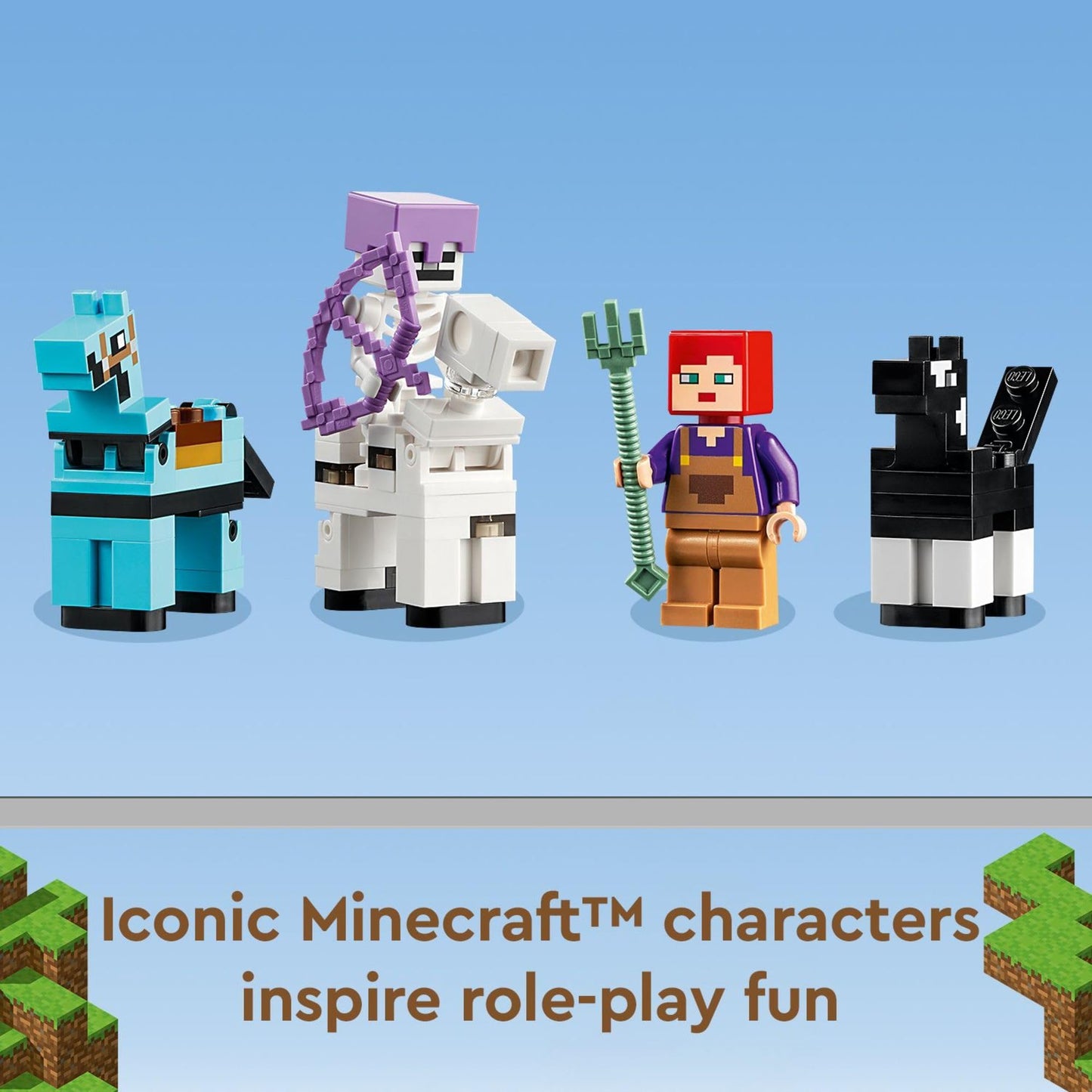LEGO Minecraft The Horse Stable 21171 – Build, Feed, and Battle with Skeleton Horseman (New 2021, 241 Pieces)