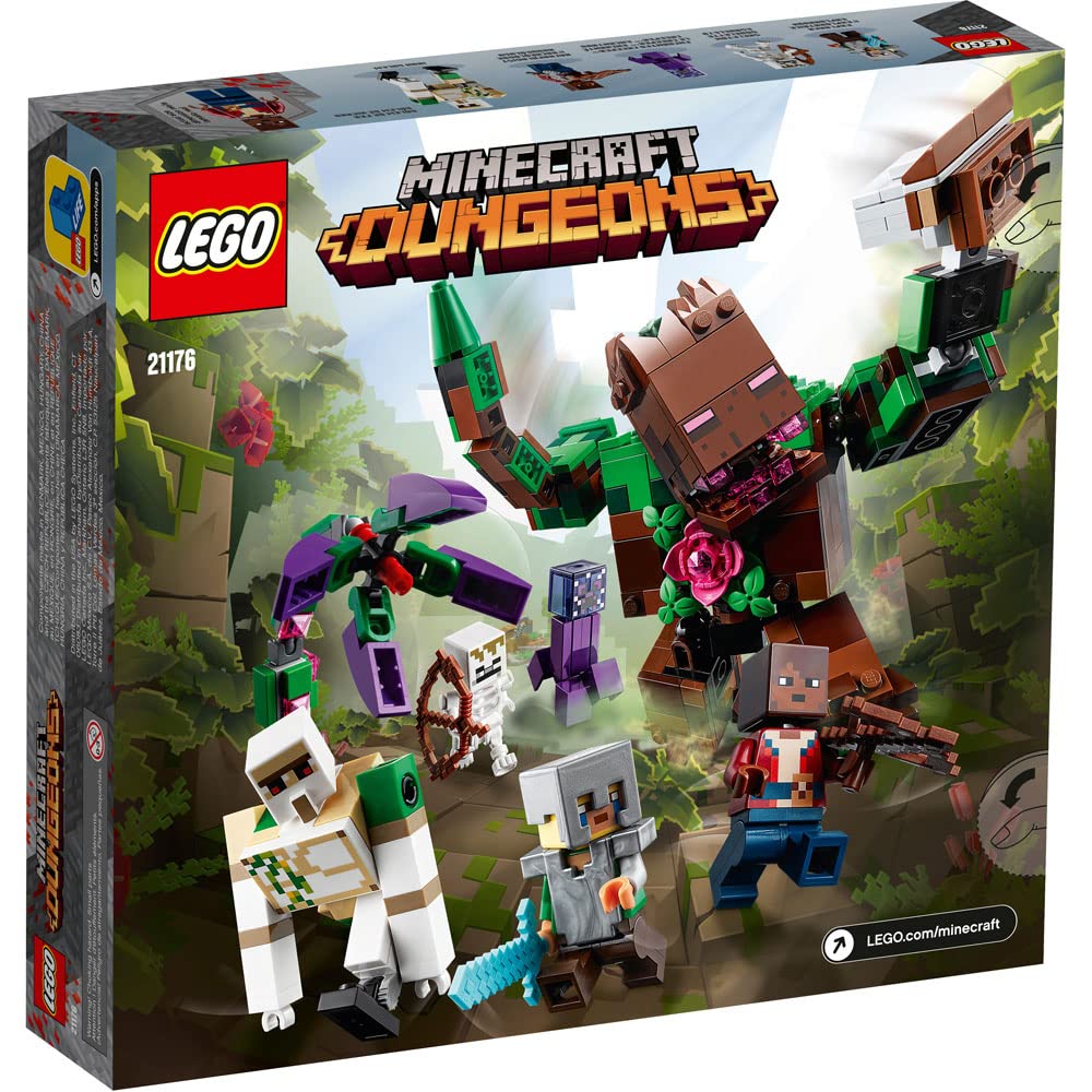 LEGO Minecraft The Jungle Abomination 21176 Building Kit Playset – 489 Pieces | Minecraft Dungeons Toy for Kids