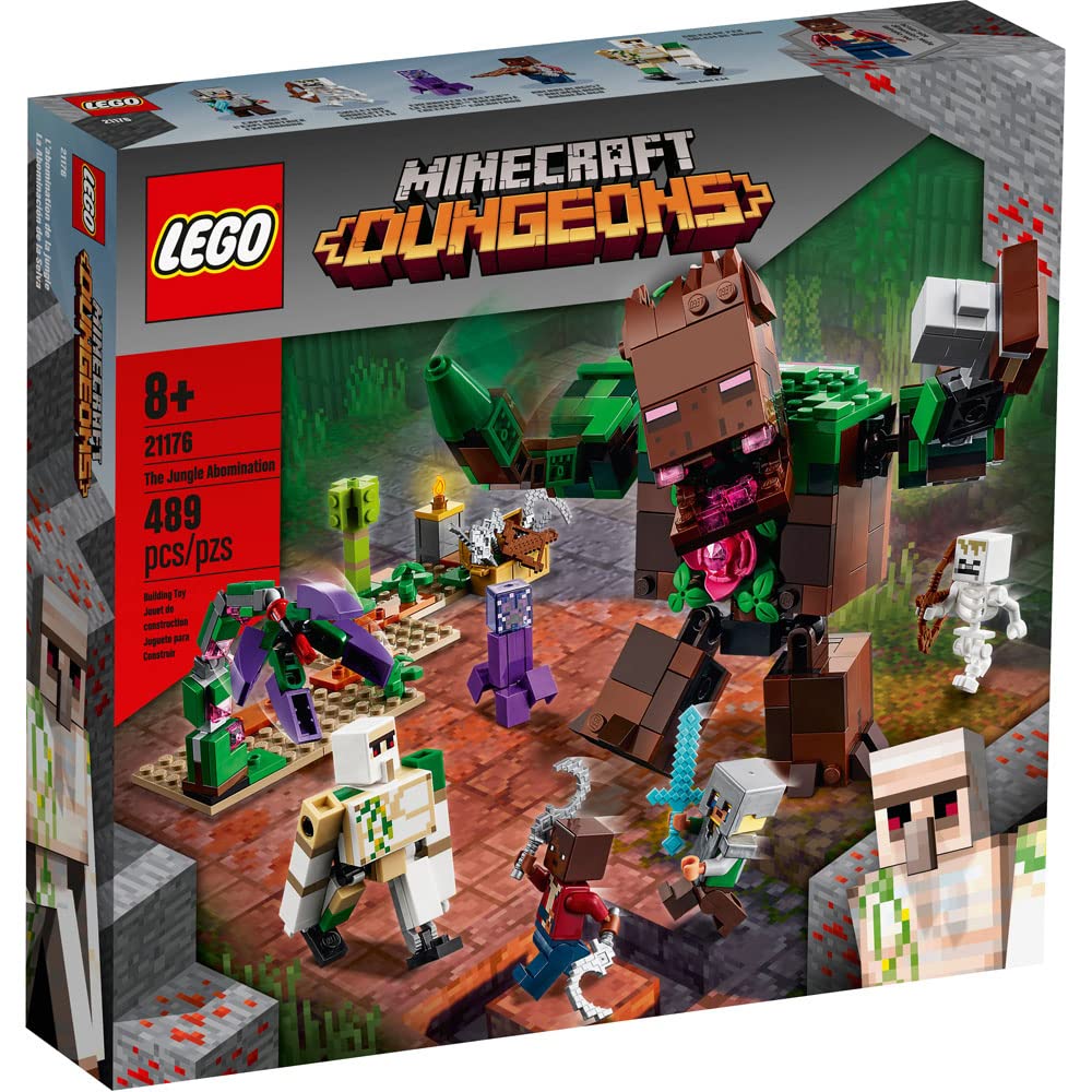 LEGO Minecraft The Jungle Abomination 21176 Building Kit Playset – 489 Pieces | Minecraft Dungeons Toy for Kids